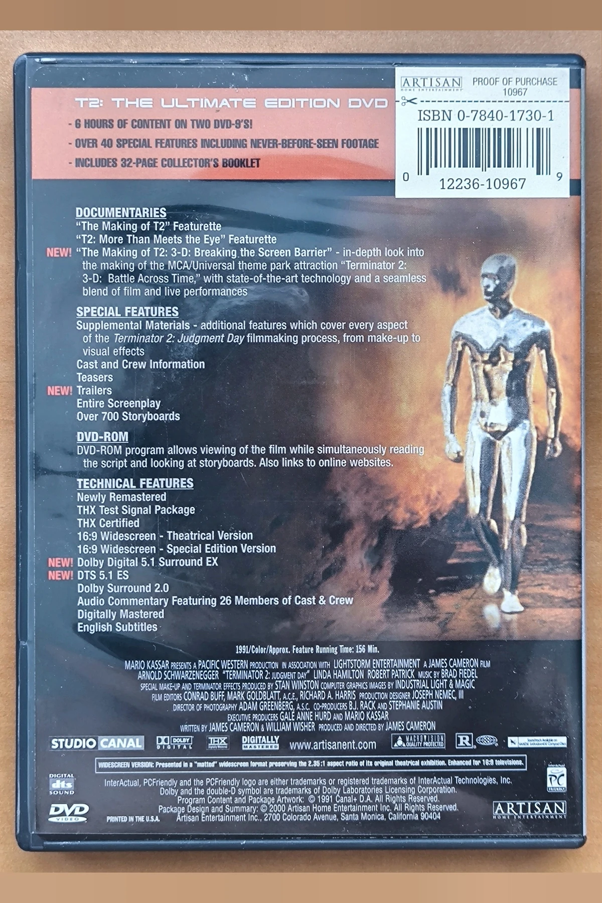 Terminator 2: Judgment Day - Achterkant