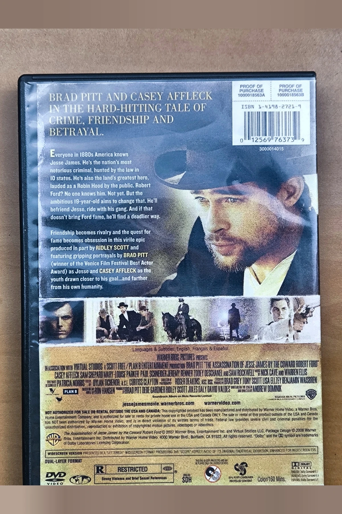 The Assassination of Jesse James by the Coward Robert Ford - Achterkant