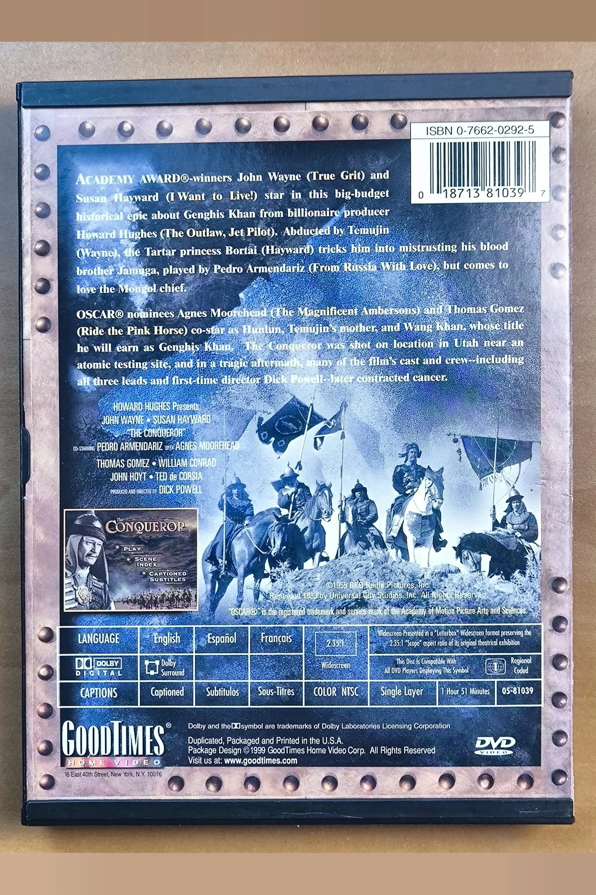 The Conqueror - Achterkant