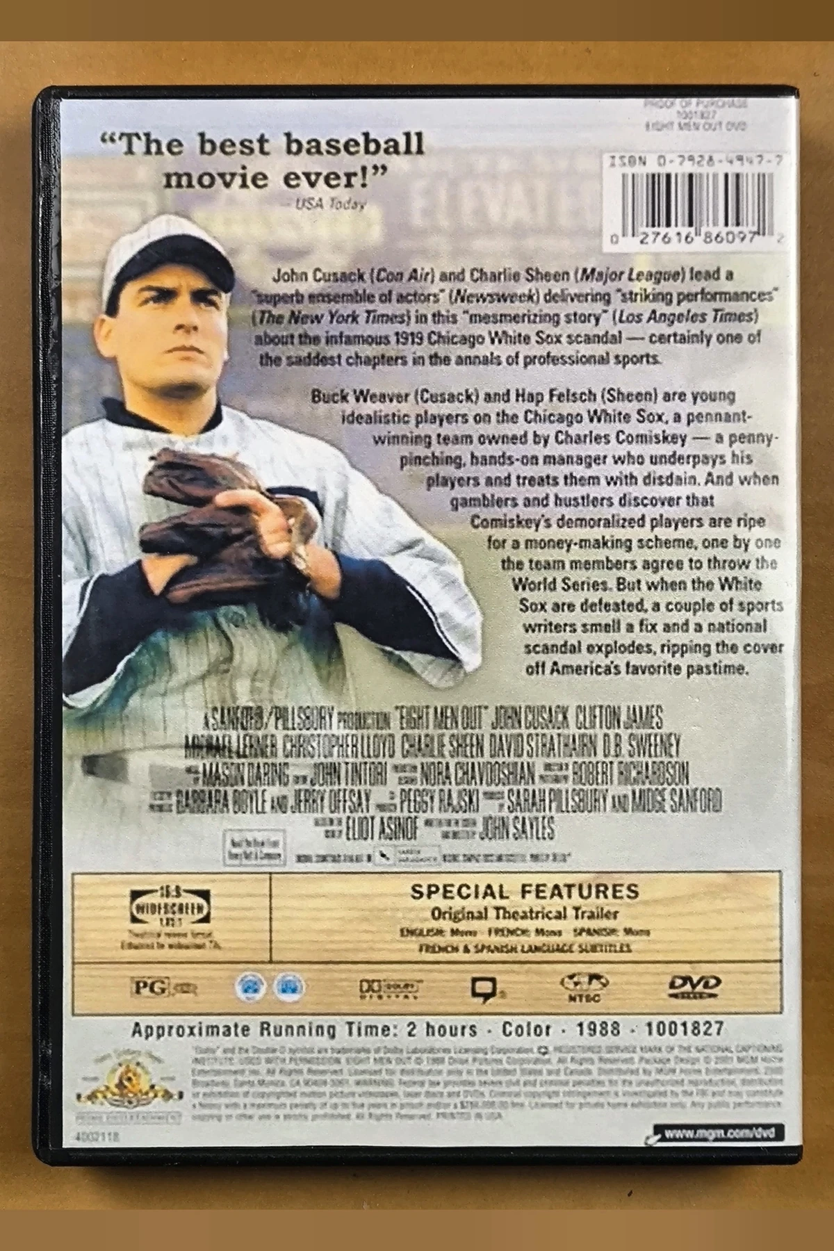Eight Men Out - Achterkant