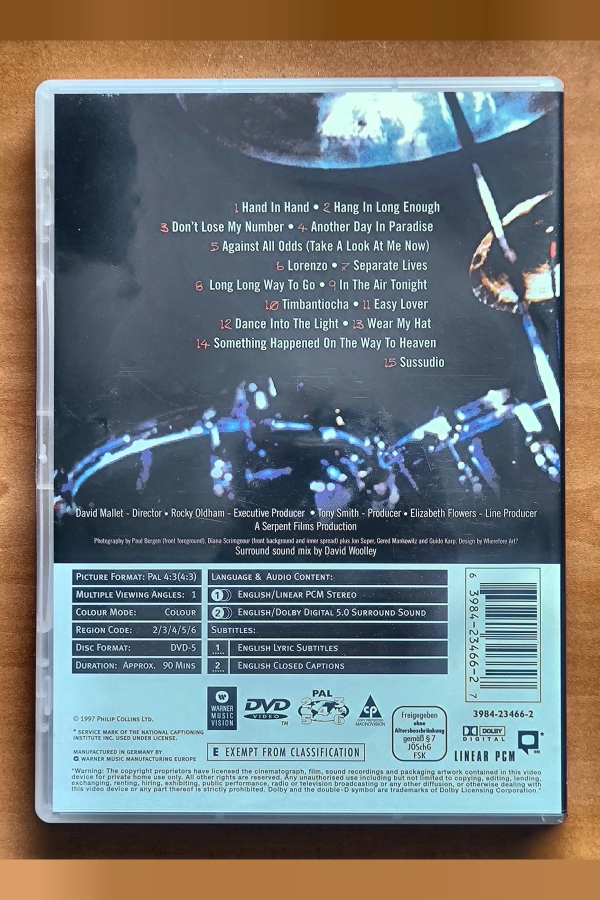 Phil Collins: Live and Loose in Paris - Achterkant