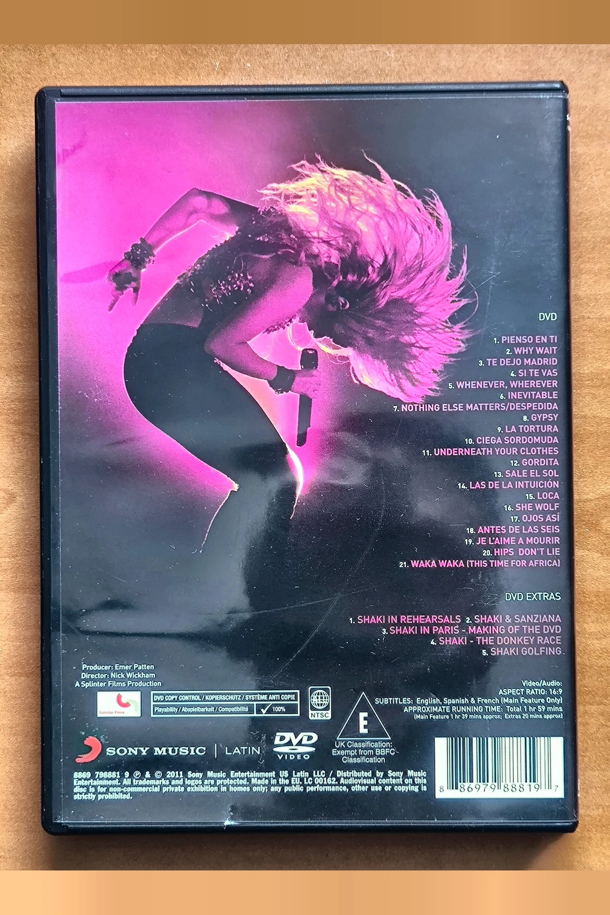 Shakira: Live from Paris - Achterkant