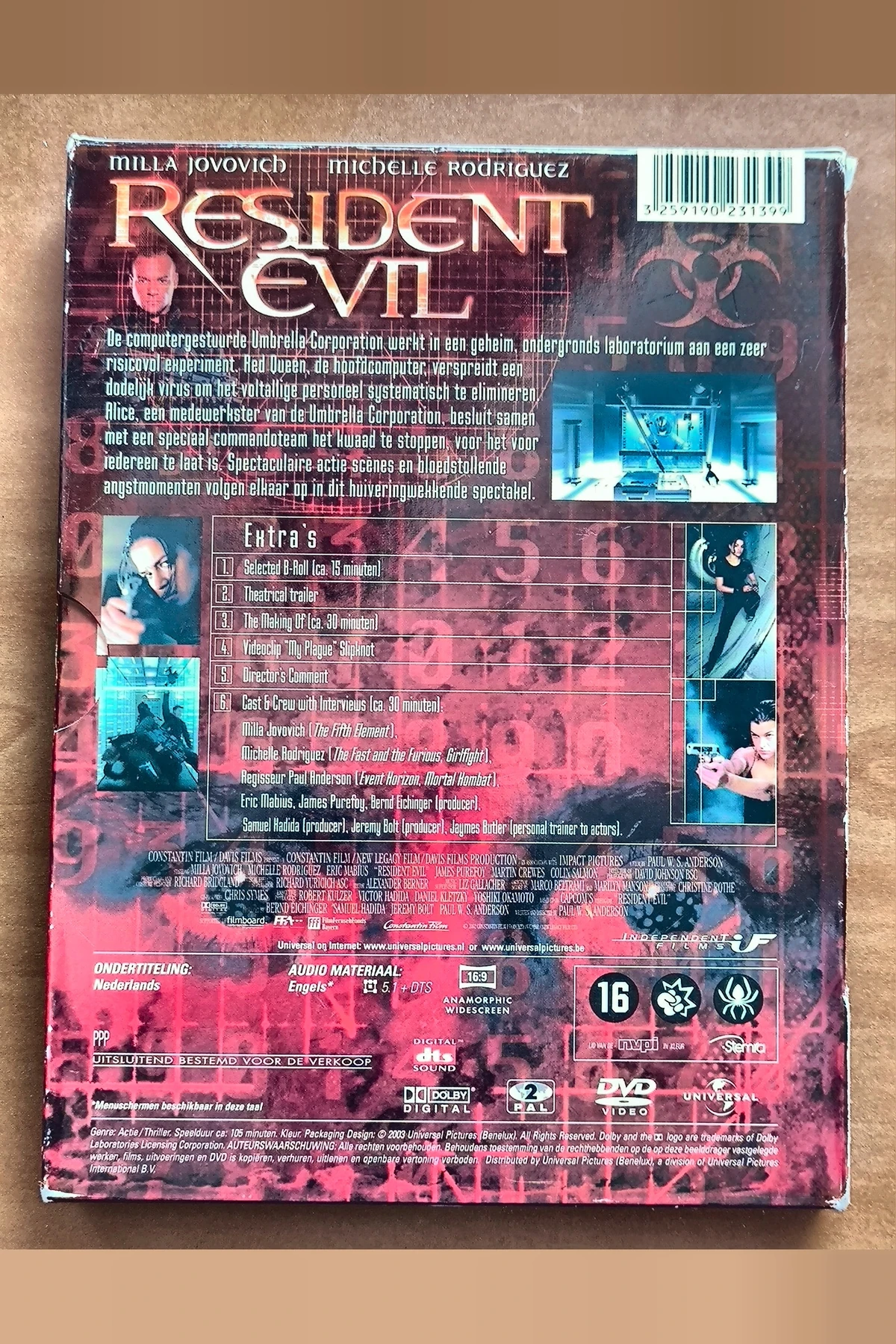 Resident Evil - Achterkant