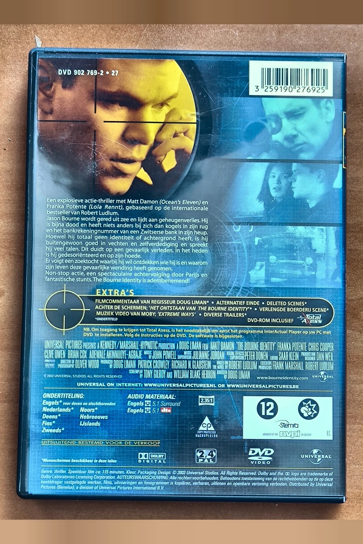 The Bourne Identity - Achterkant