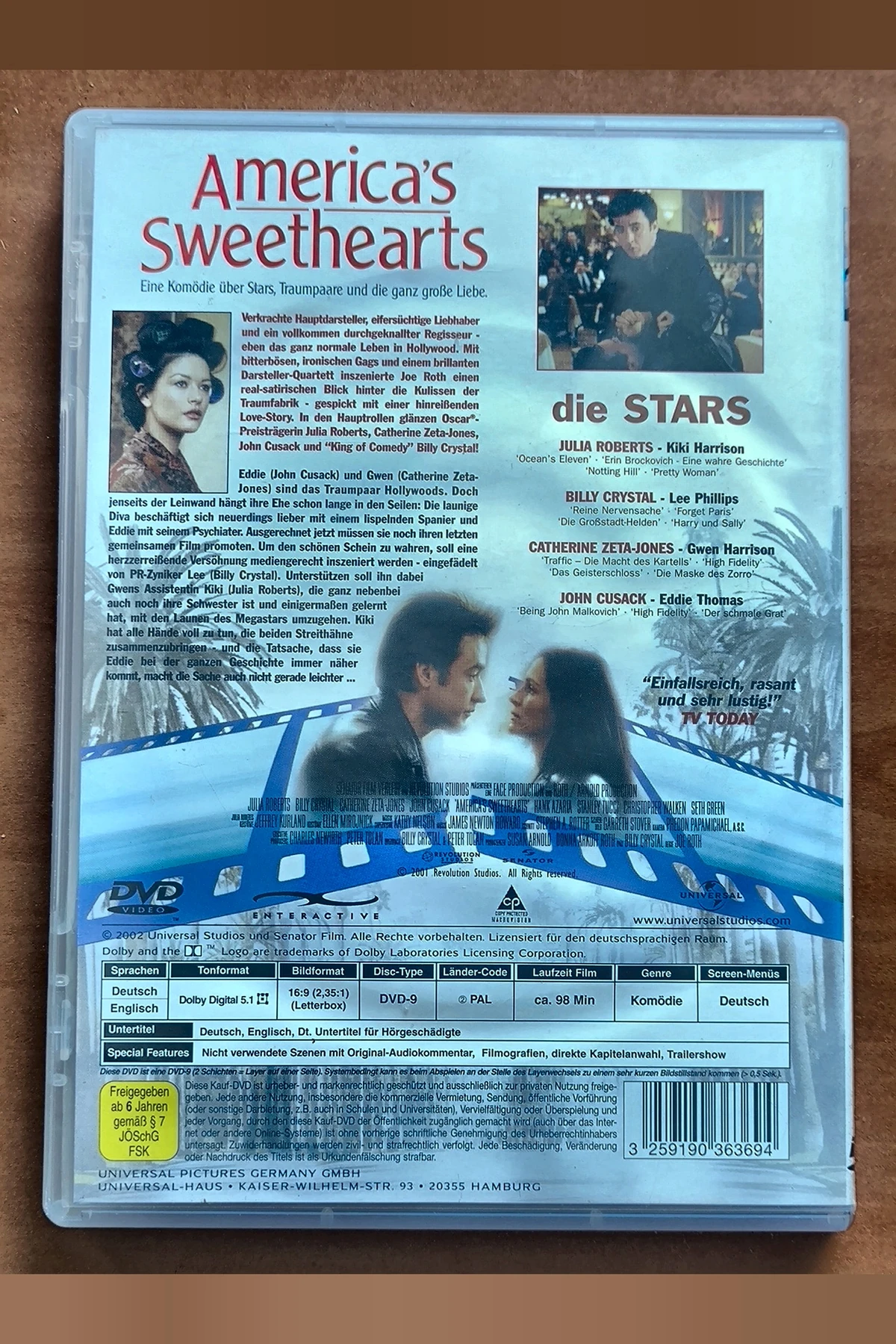 America's Sweethearts - Achterkant