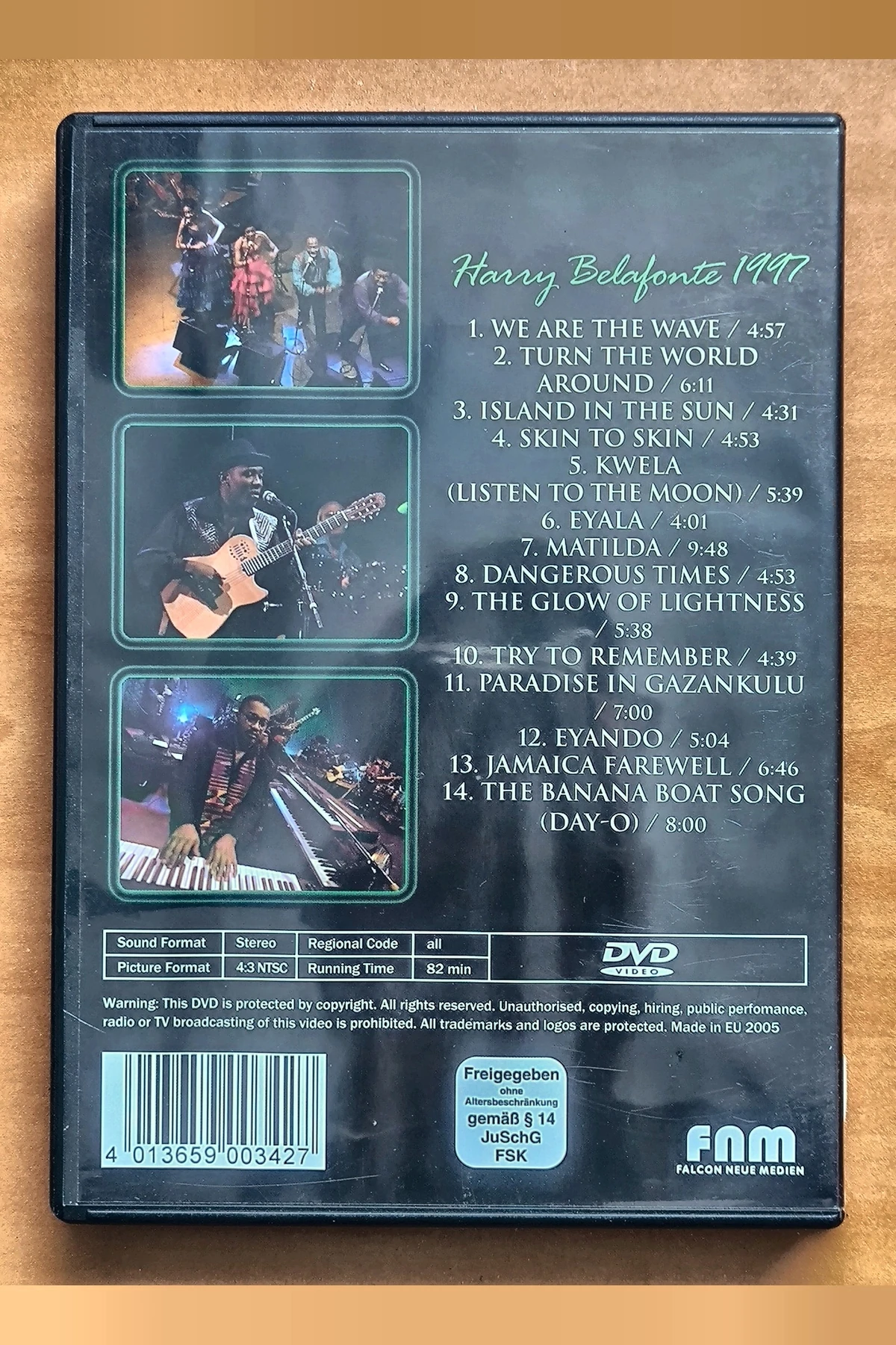 Harry Belafonte: Live In Concert - Achterkant