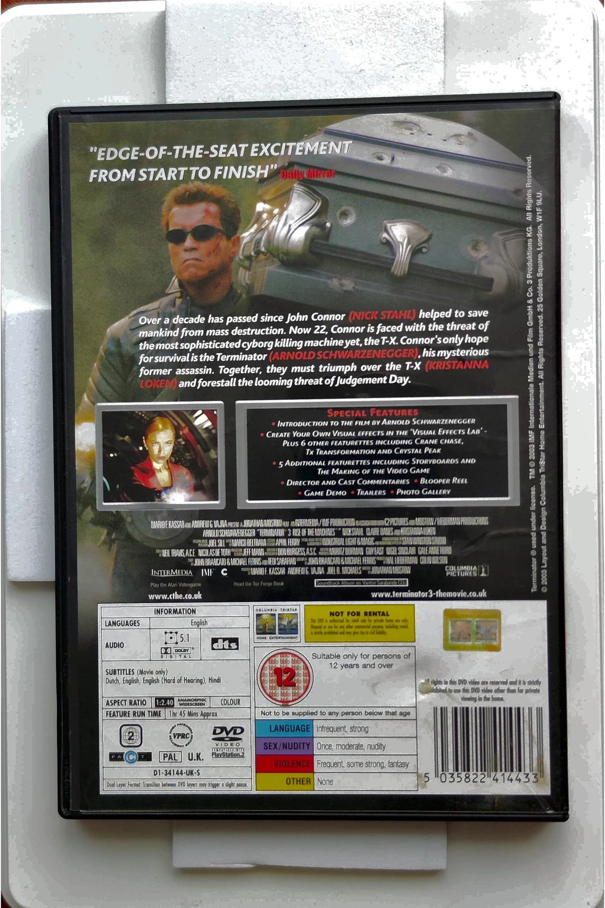 Terminator 3: Rise of the Machines - Achterkant