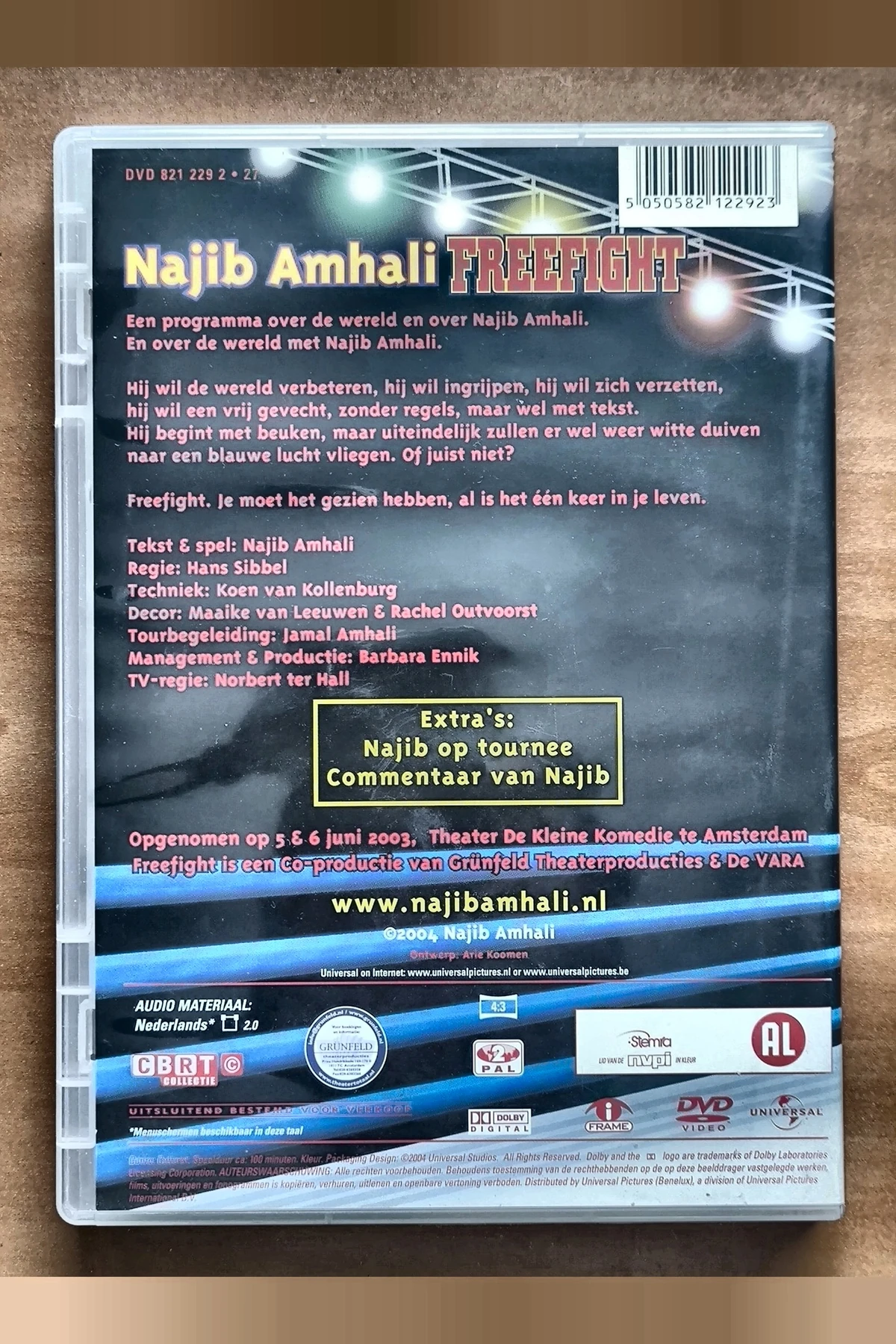 Najib Amhali: Freefight - Achterkant