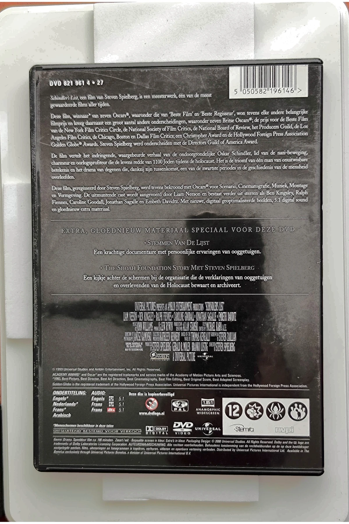 Schindler's List - Achterkant
