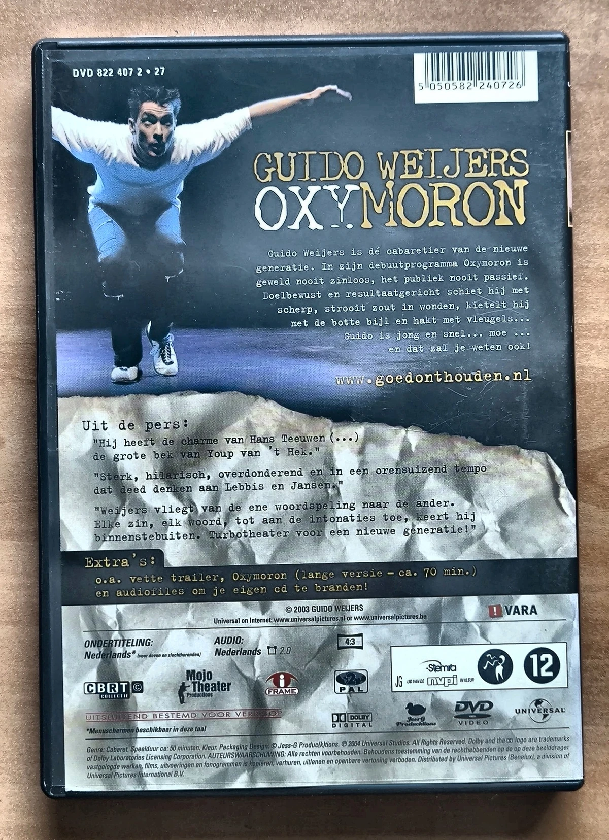 Guido Weijers: Oxymoron - Achterkant