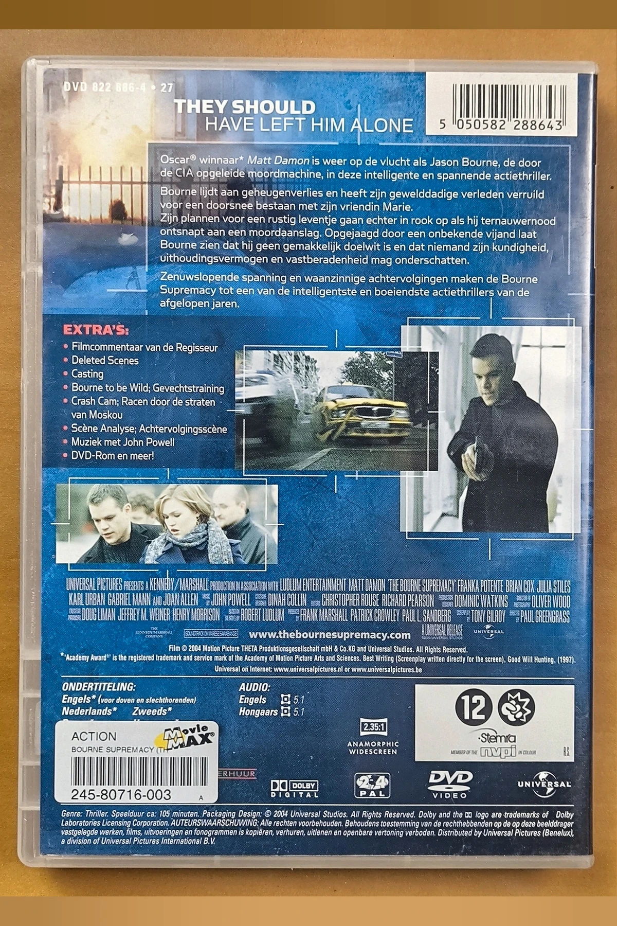 The Bourne Supremacy - Achterkant