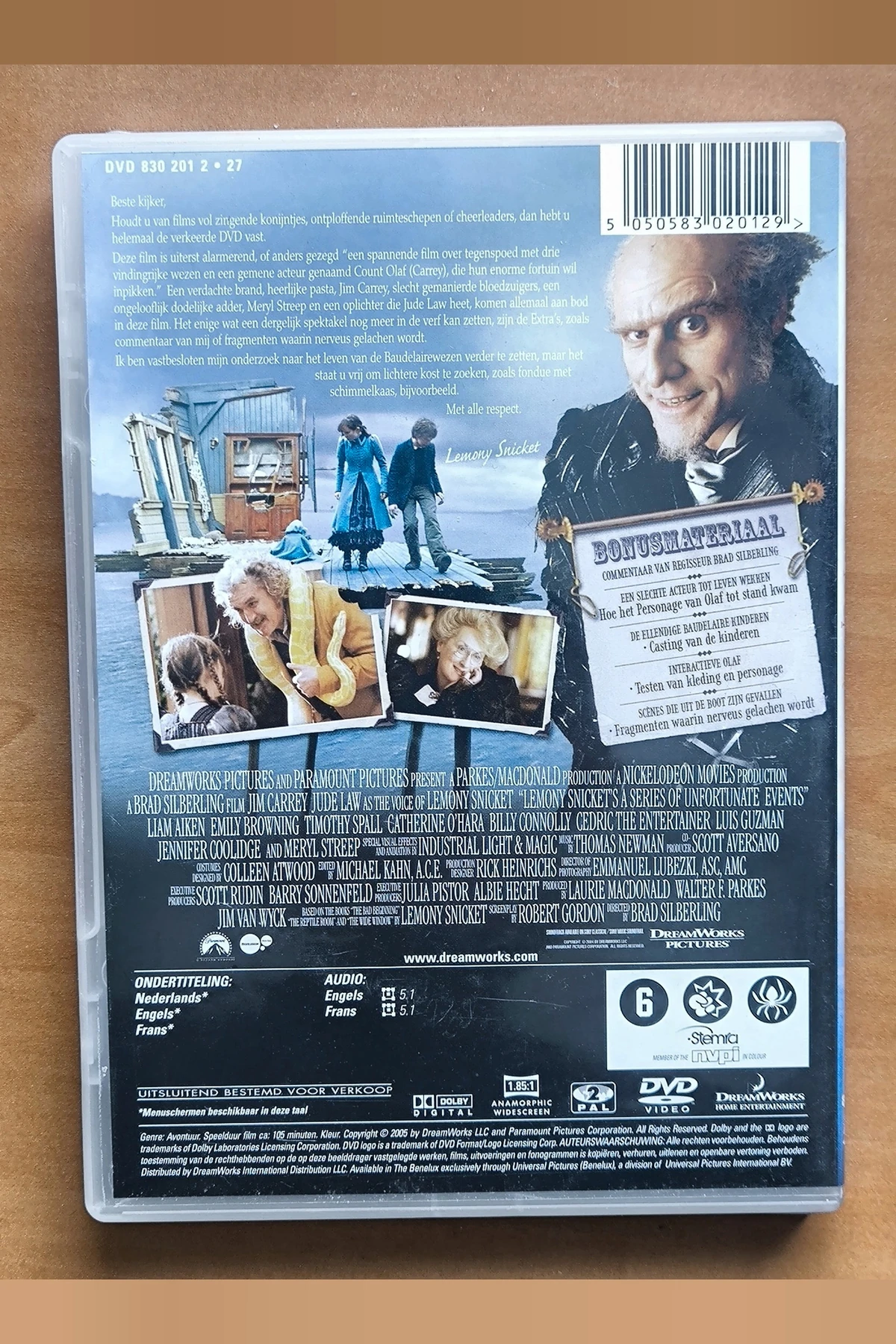 A Series of Unfortunate Events - Achterkant
