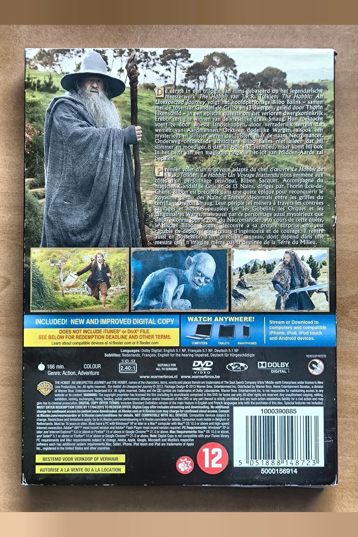 The Hobbit: An Unexpected Journey - Achterkant