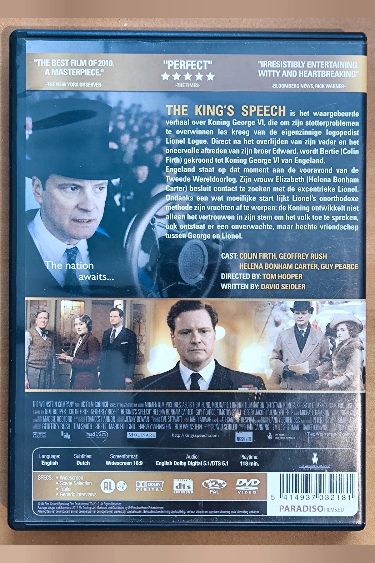 The King's Speech - Achterkant