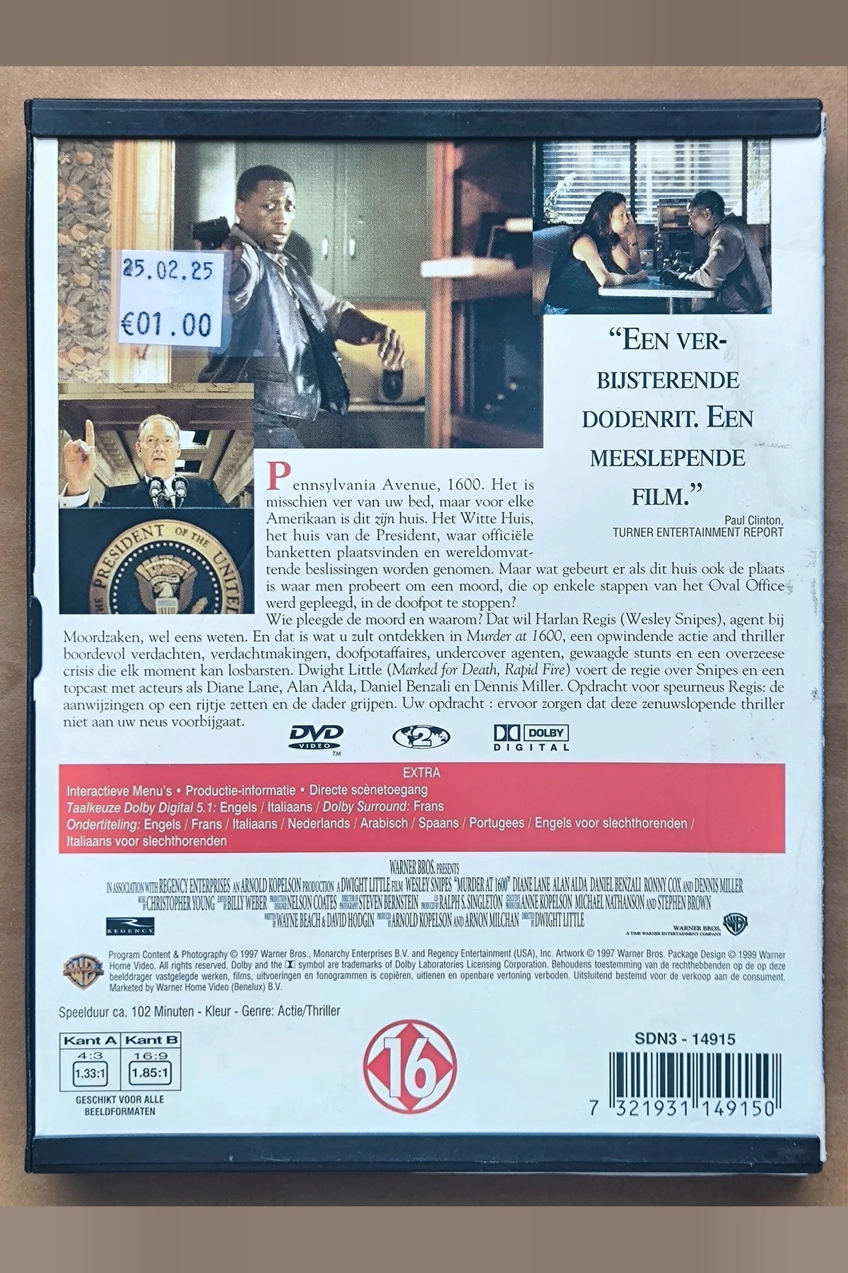 Murder at 1600 - Achterkant