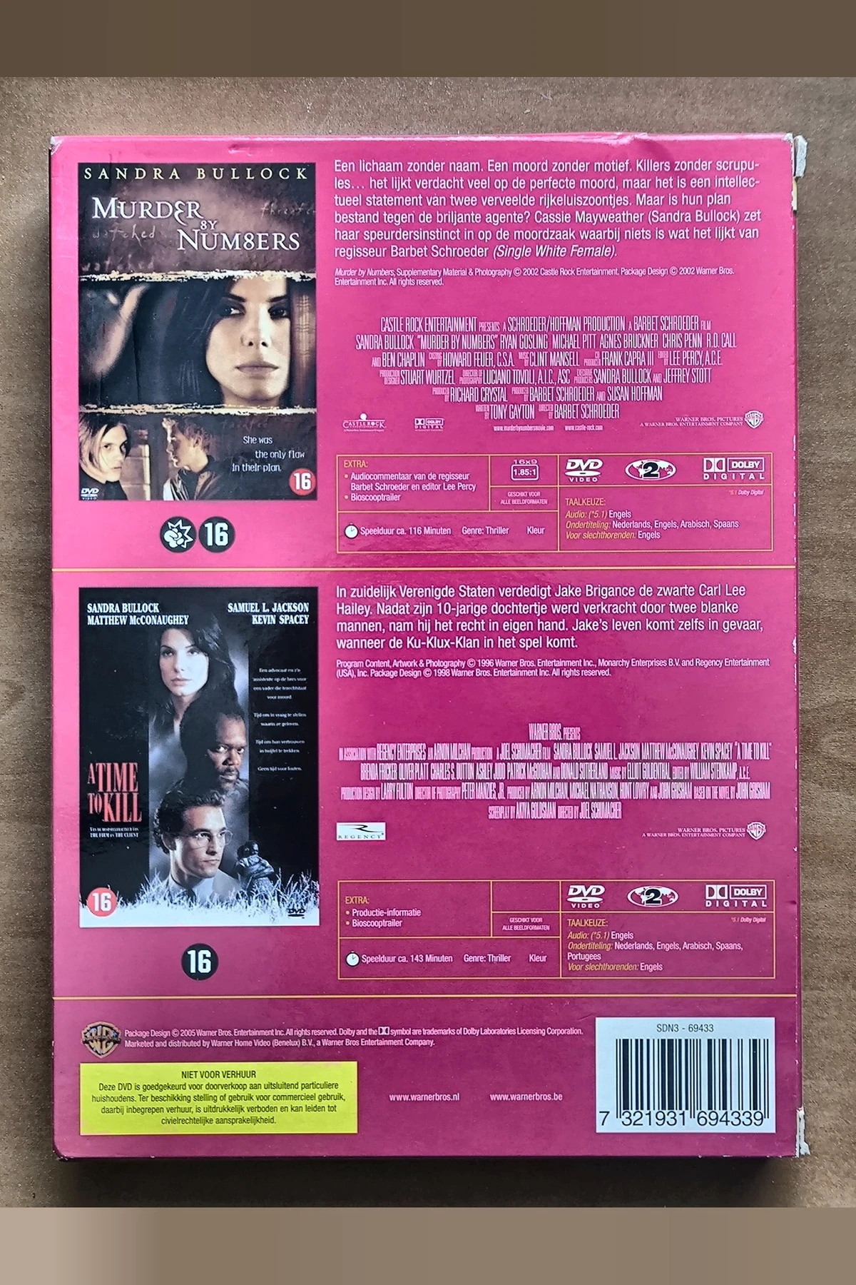 Murder by Numbers / A Time to Kill - Achterkant
