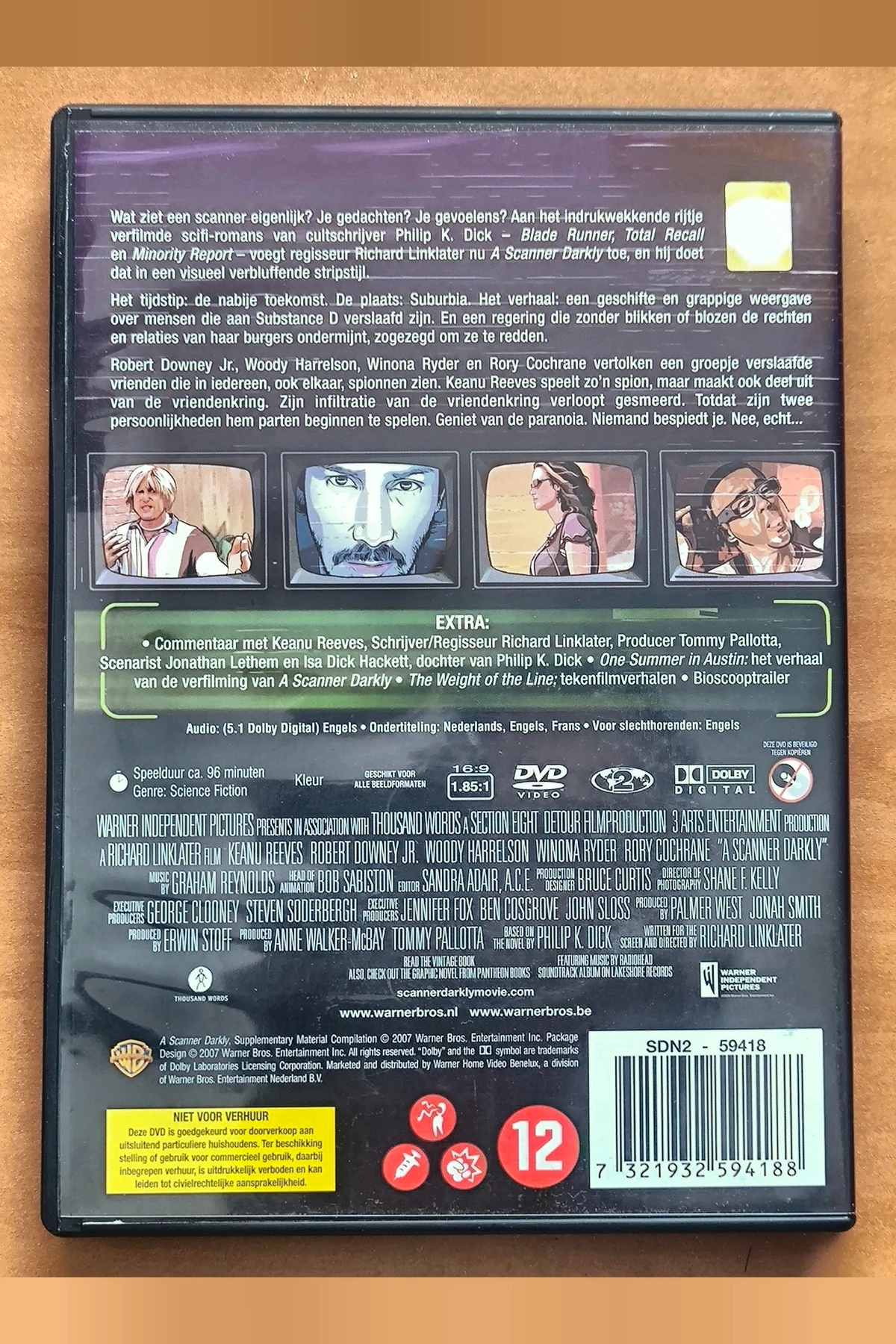 A Scanner Darkly - Achterkant