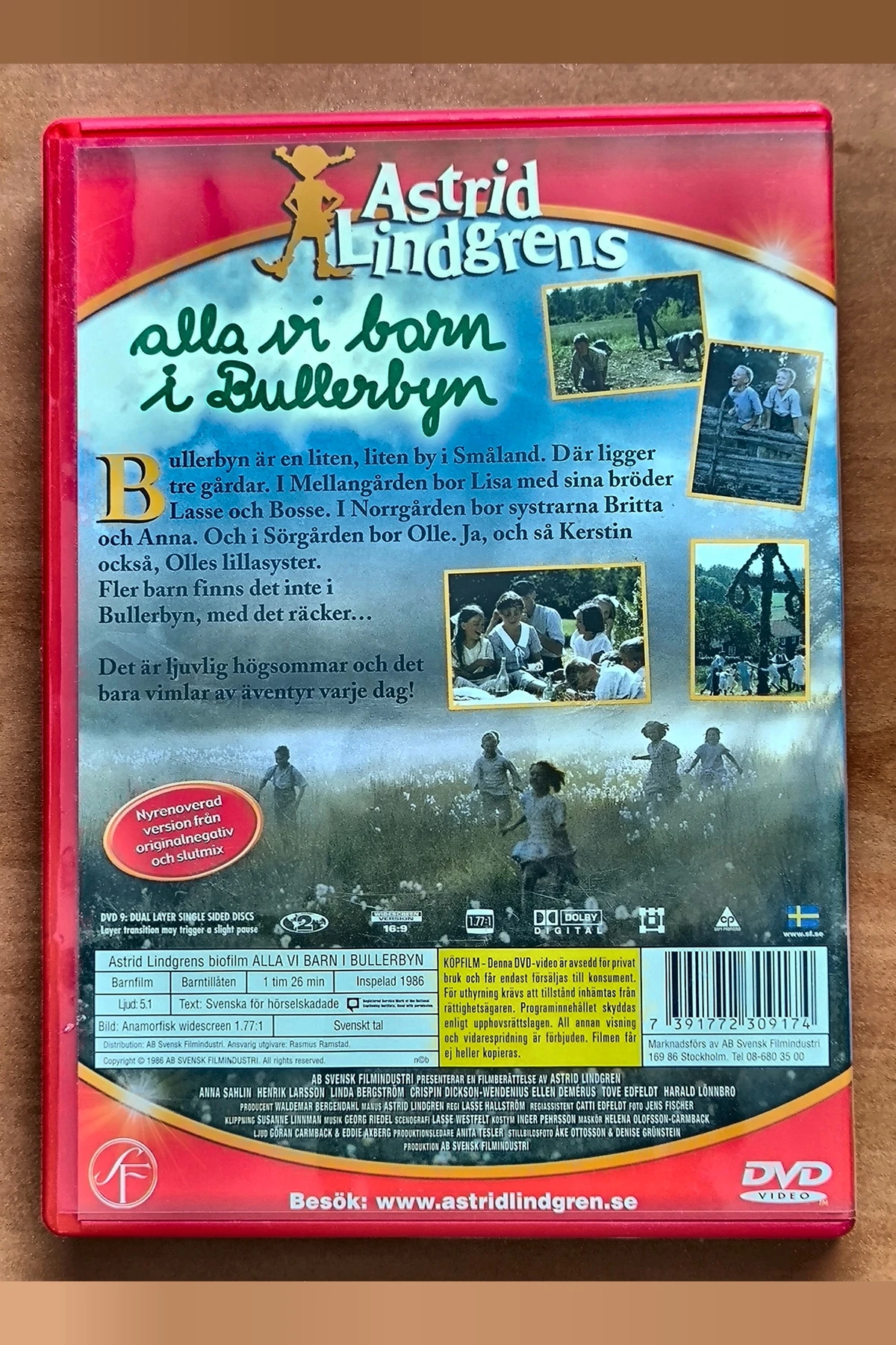 Alla vi barn i Bullerbyn - Achterkant