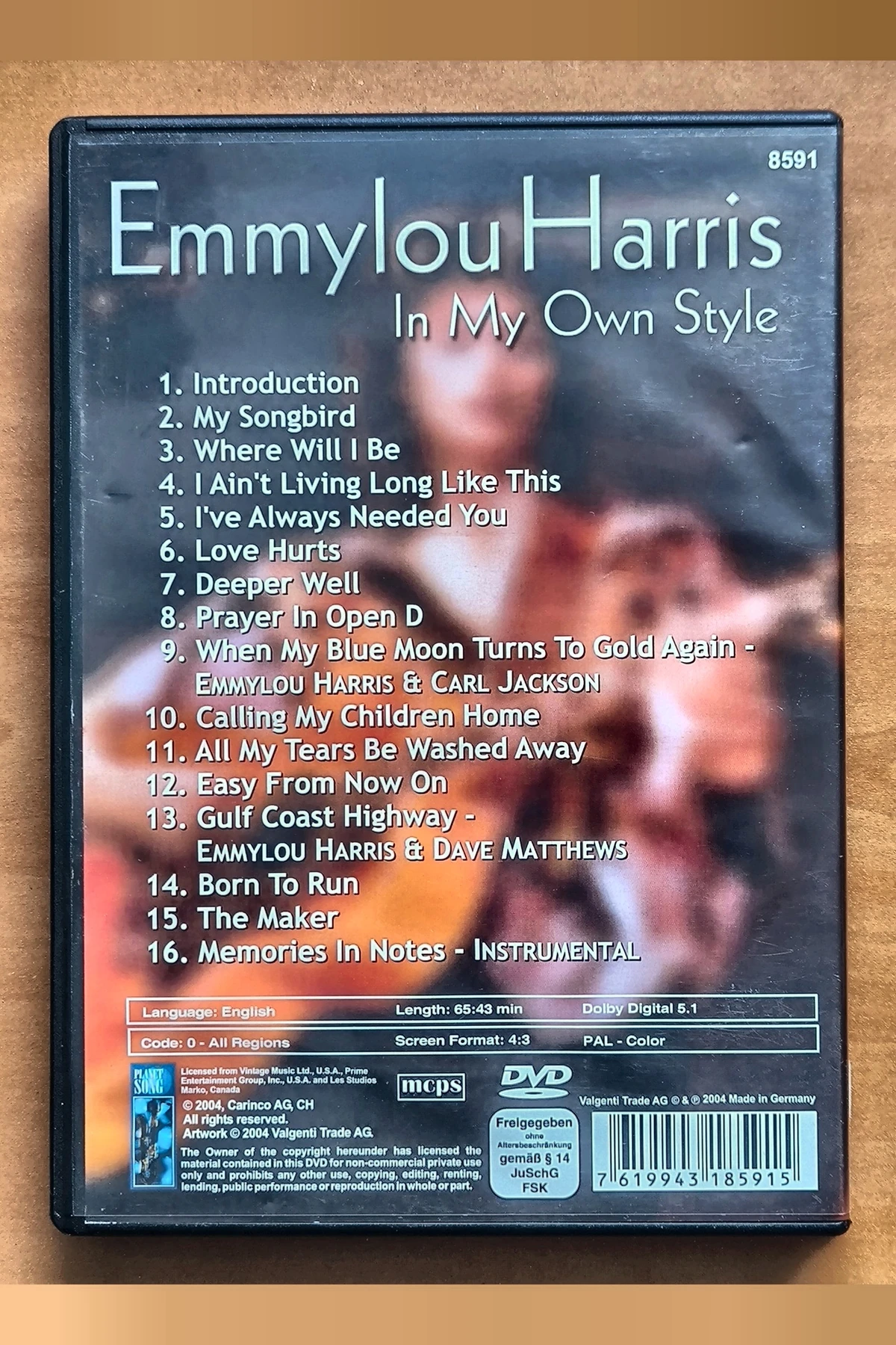 Emmylou Harris: In My Own Style - Achterkant