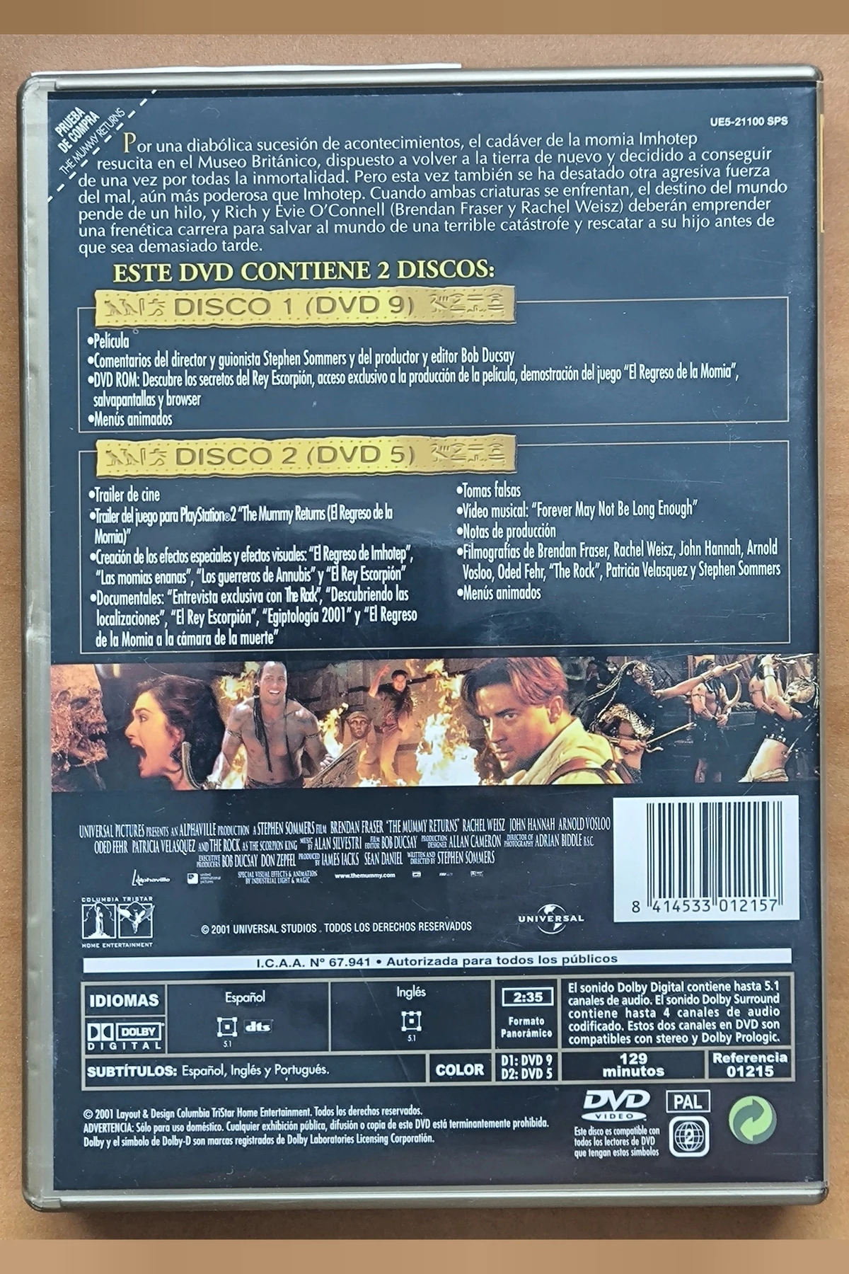 The Mummy Returns - Achterkant