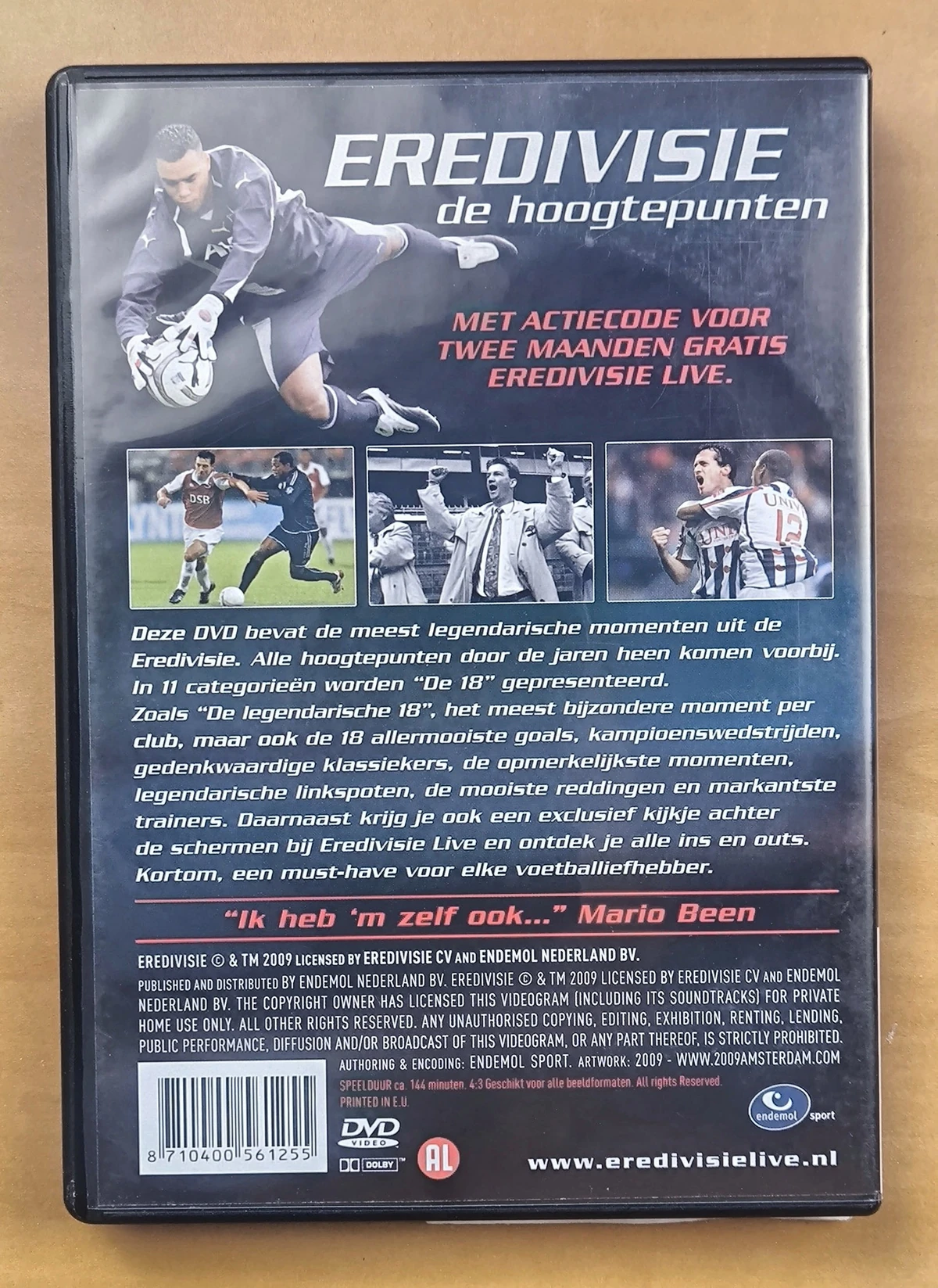 Eredivisie de hoogtepunten 1956 2008 - Achterkant