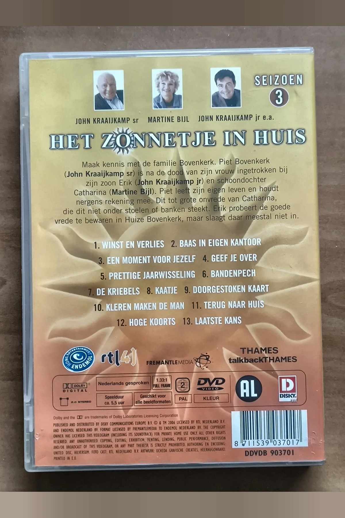 Het zonnetje in huis: Season 3 - Achterkant