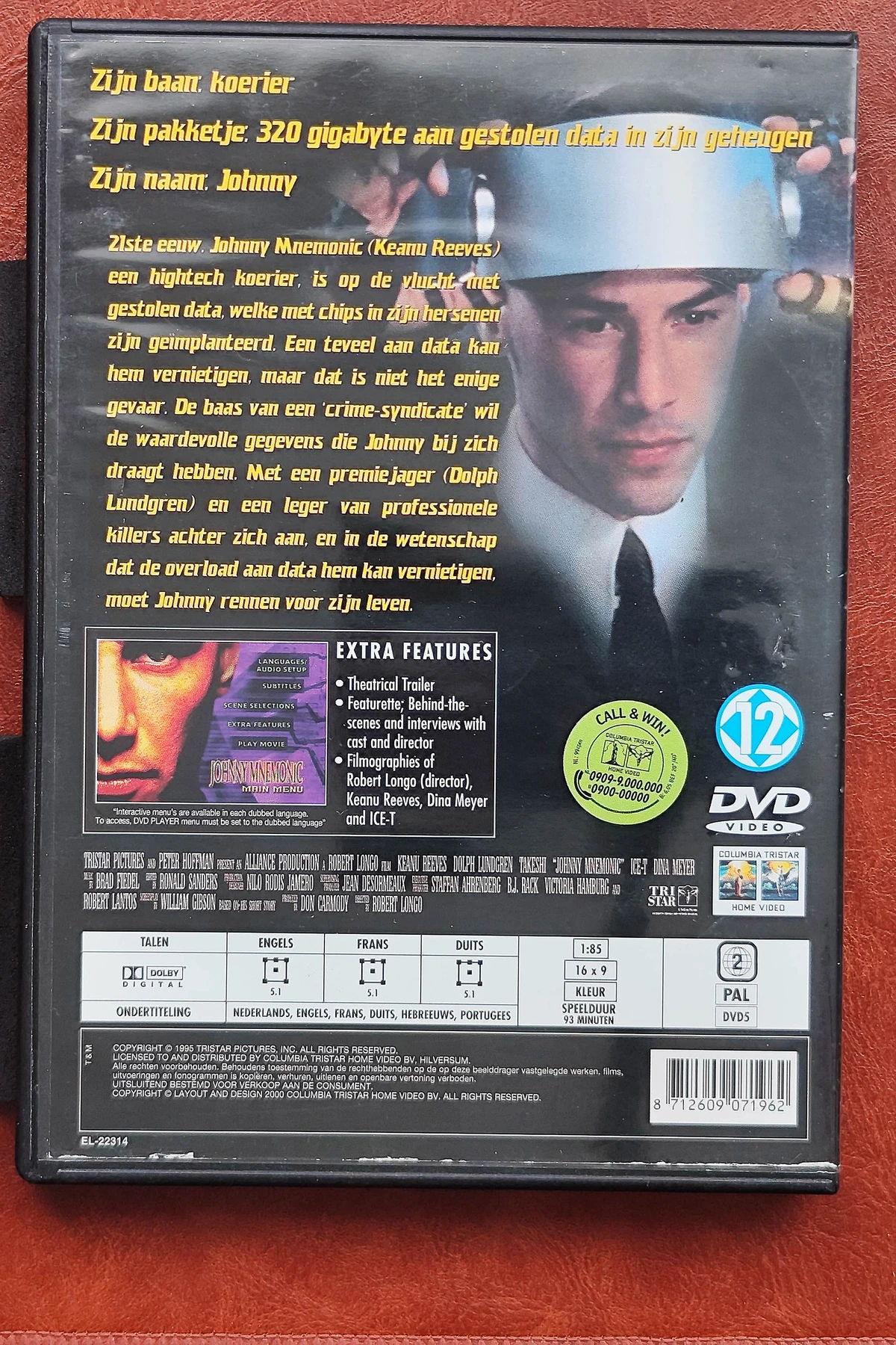 Johnny Mnemonic - Achterkant