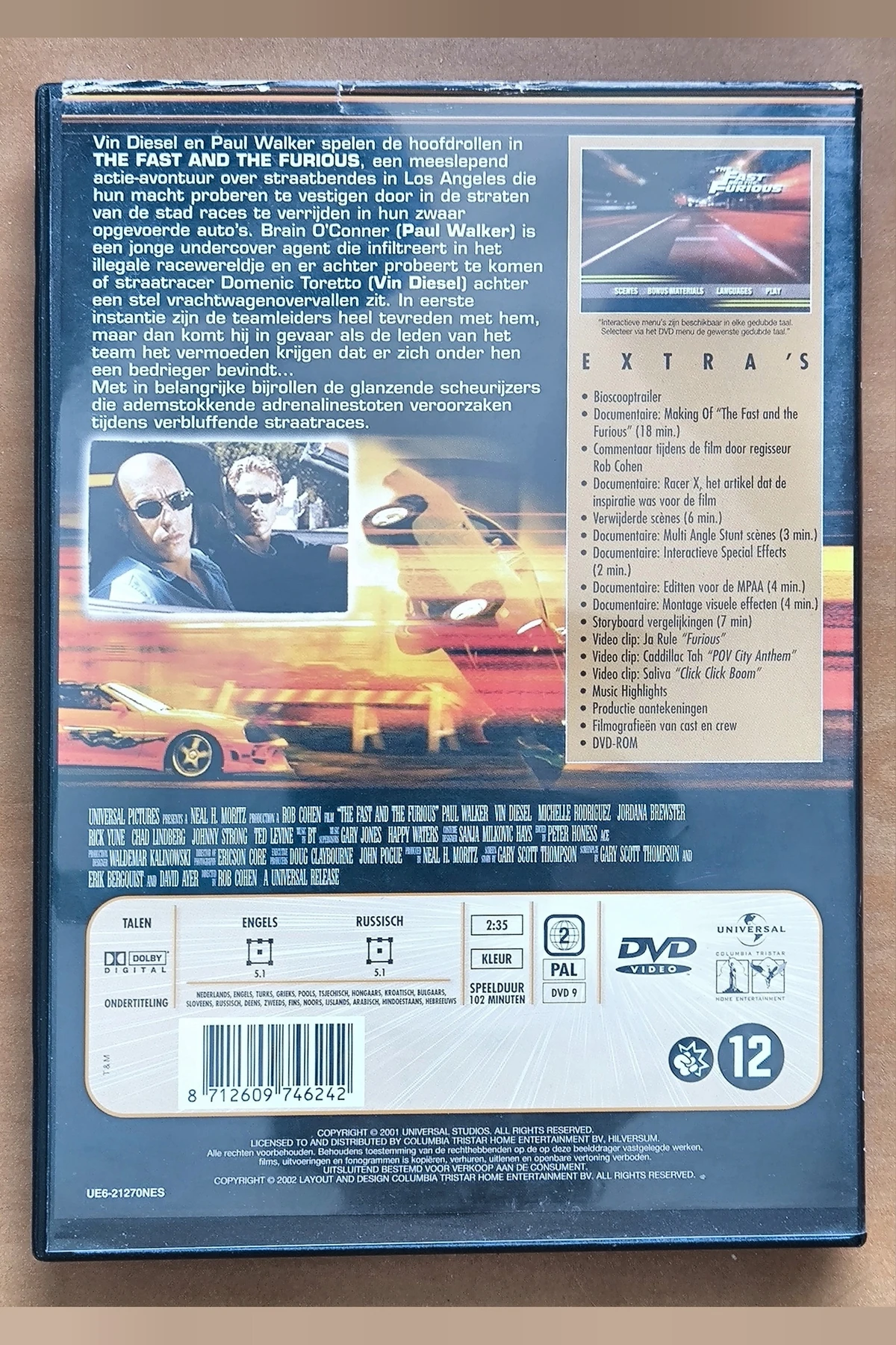 The Fast and the Furious - Achterkant
