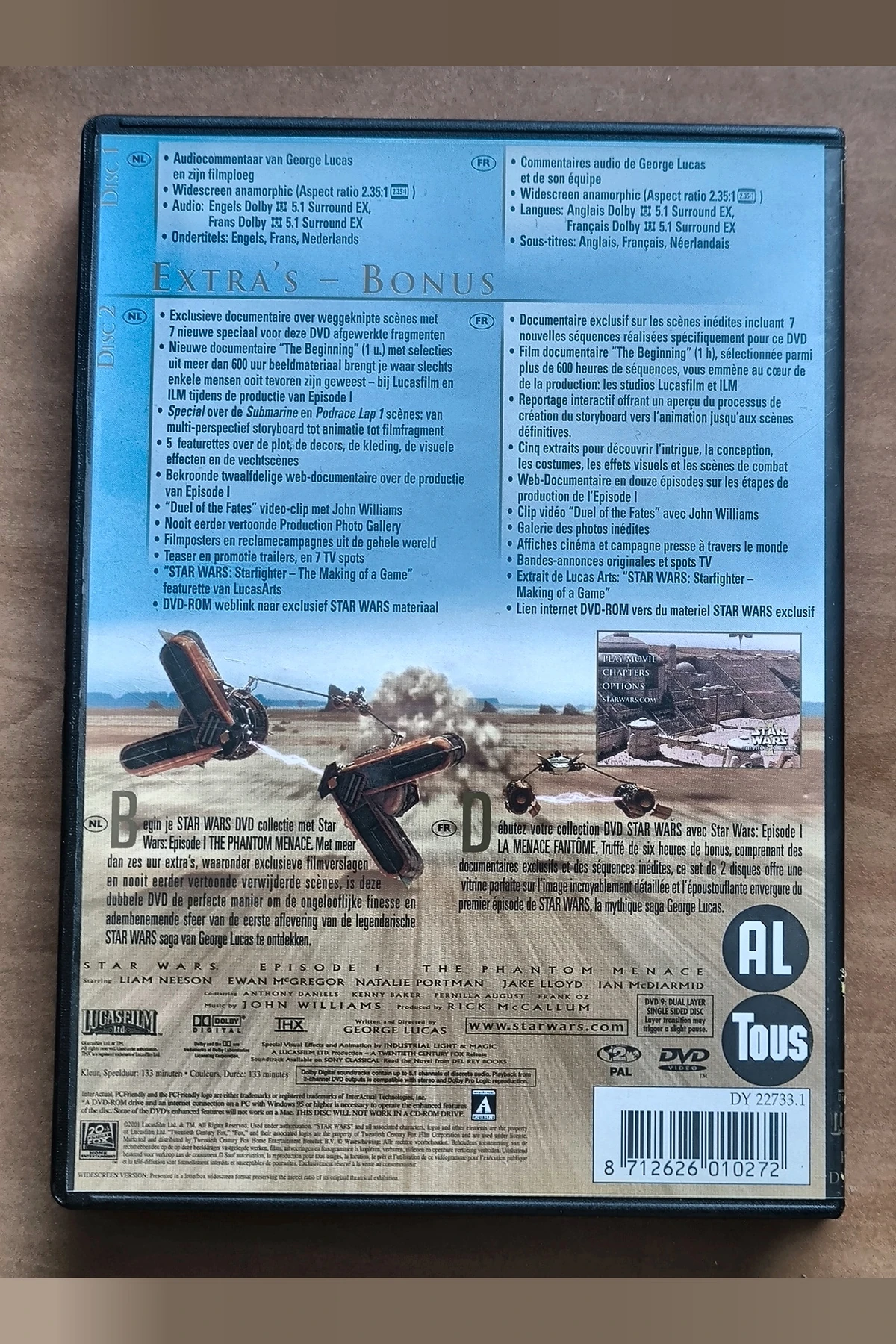 Star Wars: Episode I - The Phantom Menace - Achterkant
