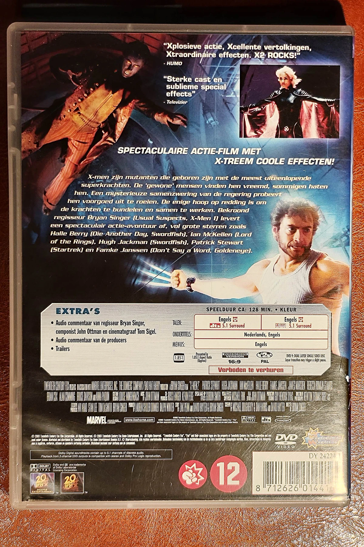 X2: X-Men United - Achterkant