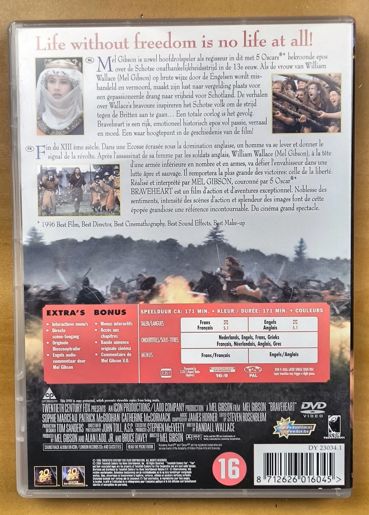 Braveheart - Achterkant