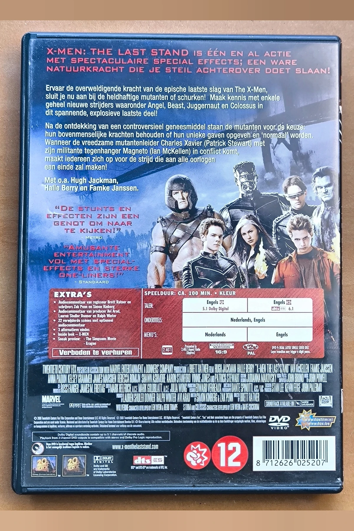 X-Men: The Last Stand - Achterkant