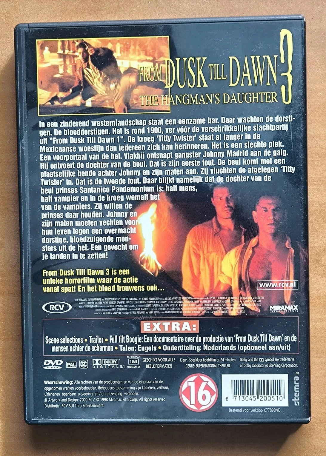 From Dusk Till Dawn 3: The Hangman's Daughter - Achterkant