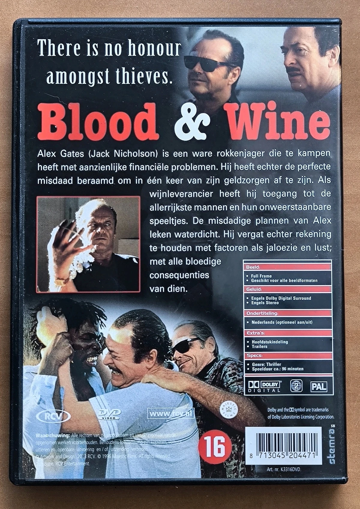 Blood and Wine - Achterkant