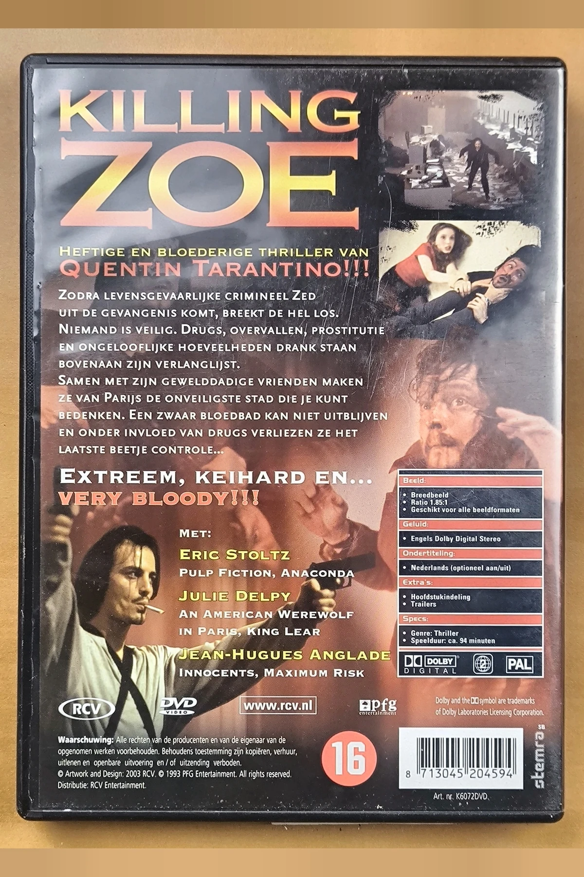 Killing Zoe - Achterkant