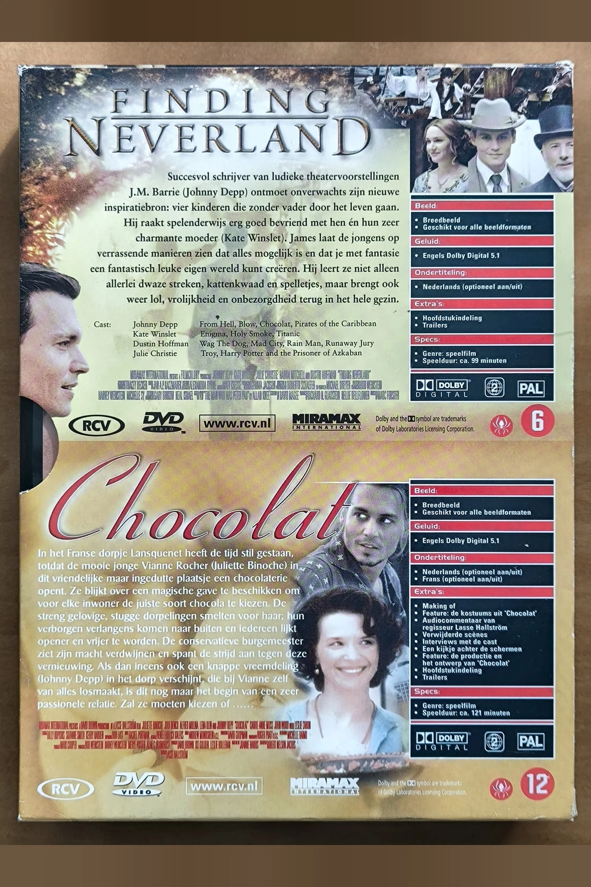Johnny Depp Oscar Double Pack - Achterkant