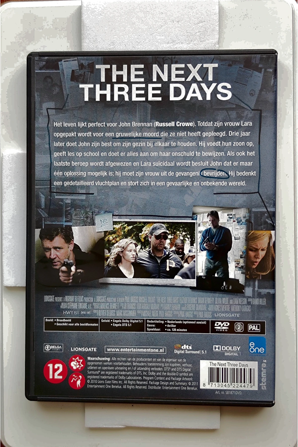 The Next Three Days - Achterkant