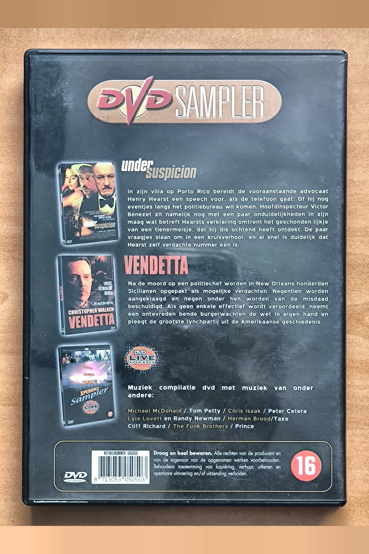 Under Suspicion / Vendetta - Achterkant