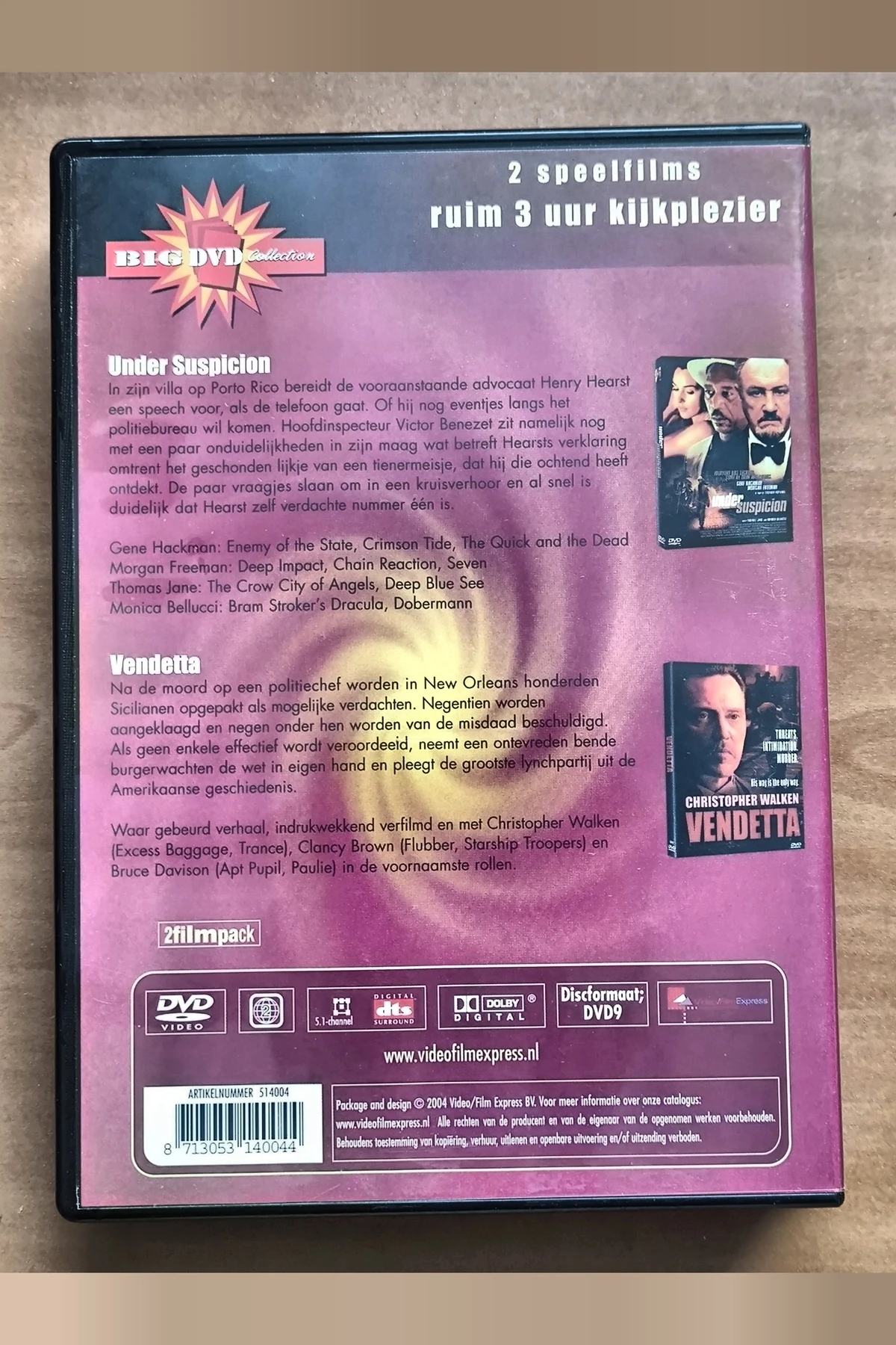Under Suspicion | Vendetta - Achterkant