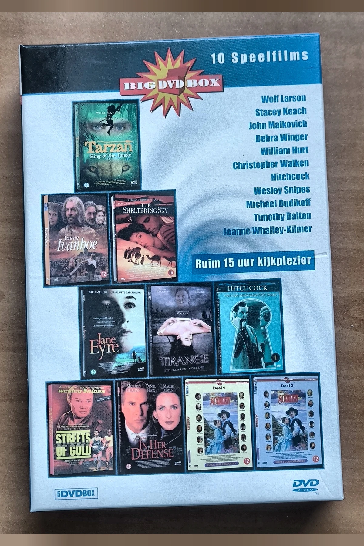 The Legend of Tarzan | Young Ivanhoe | The Sheltering Sky | Jane Eyre | Trance | The Man Who Knew Too Much | Streets of Gold | In Her Defense - Voorkant
