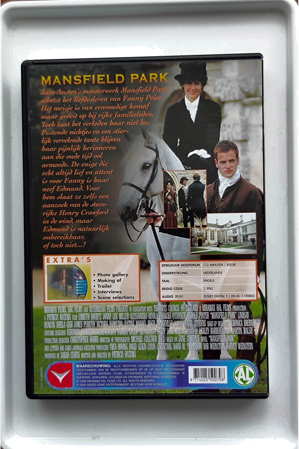 Mansfield Park - Achterkant