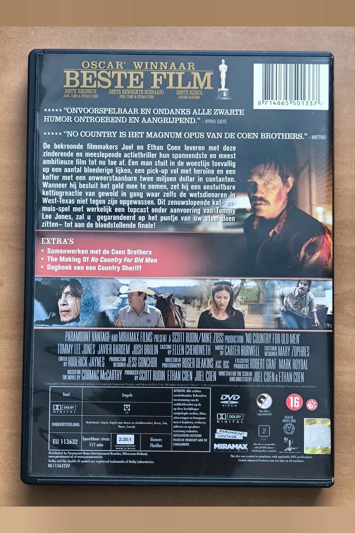 No Country for Old Men - Achterkant