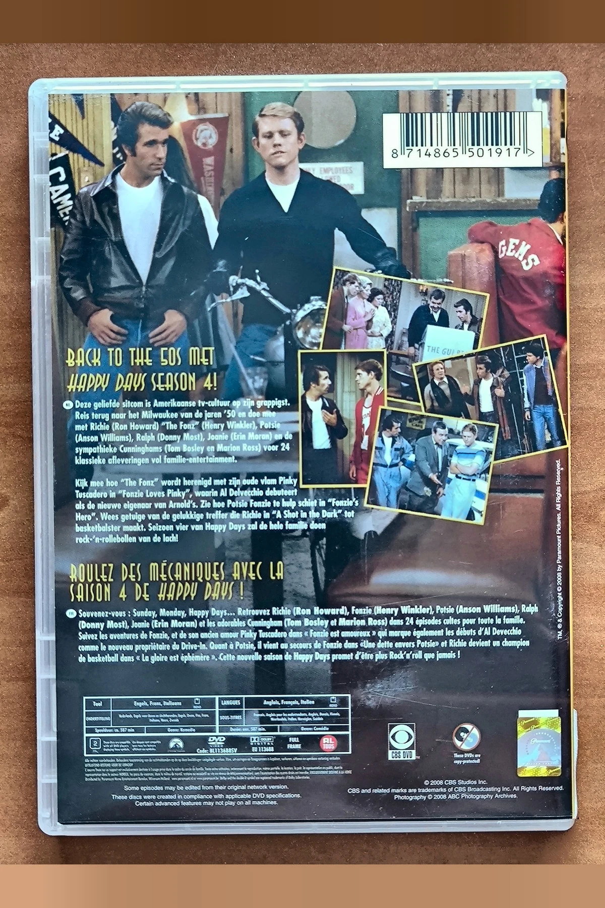 Happy Days: Season 4 - Achterkant