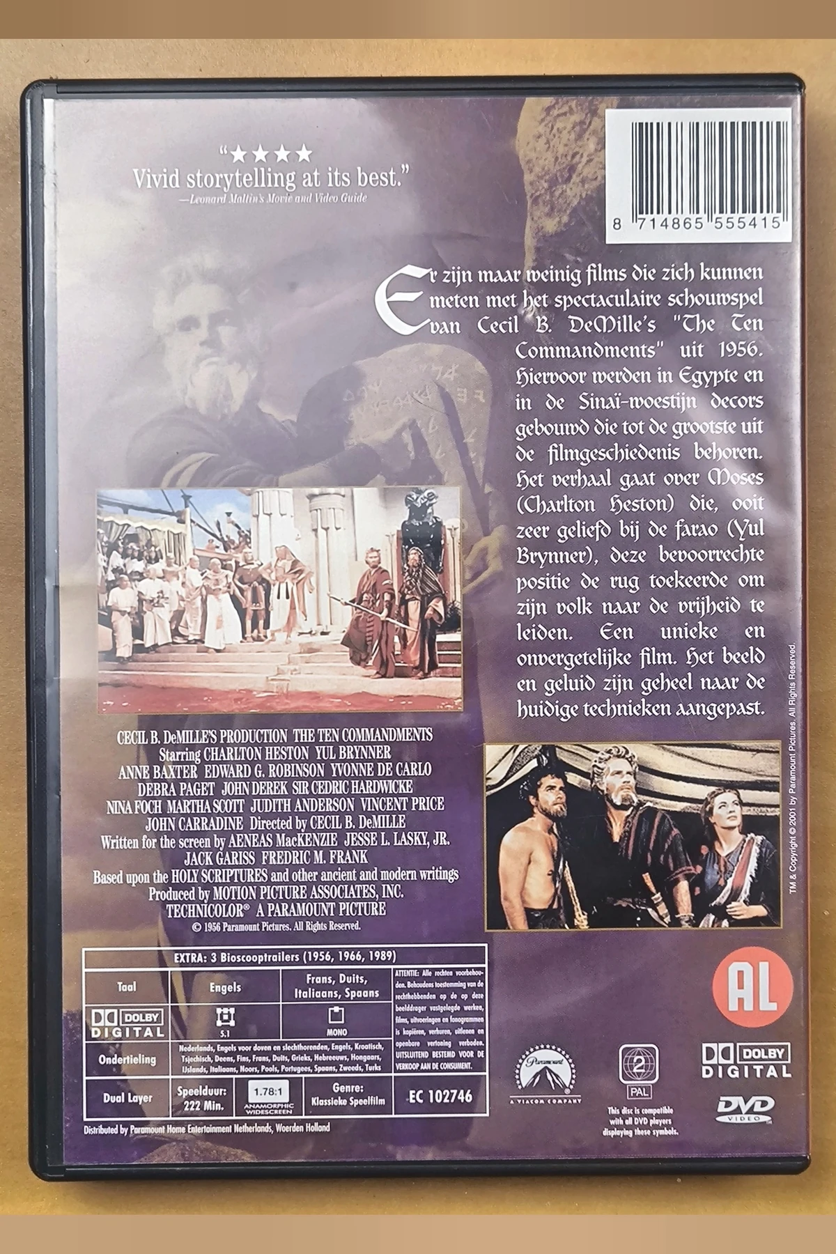 The Ten Commandments - Achterkant