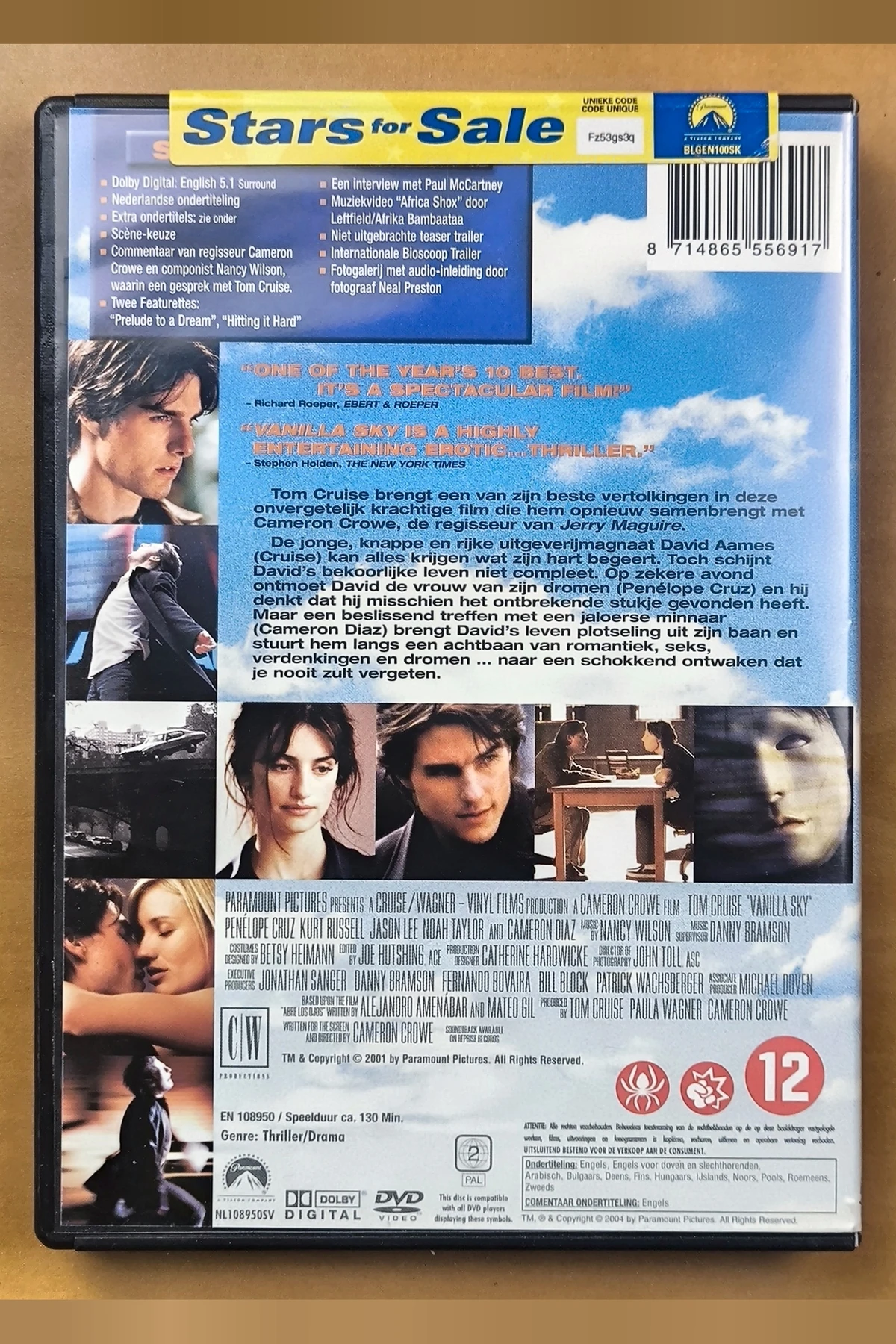 Vanilla Sky - Achterkant