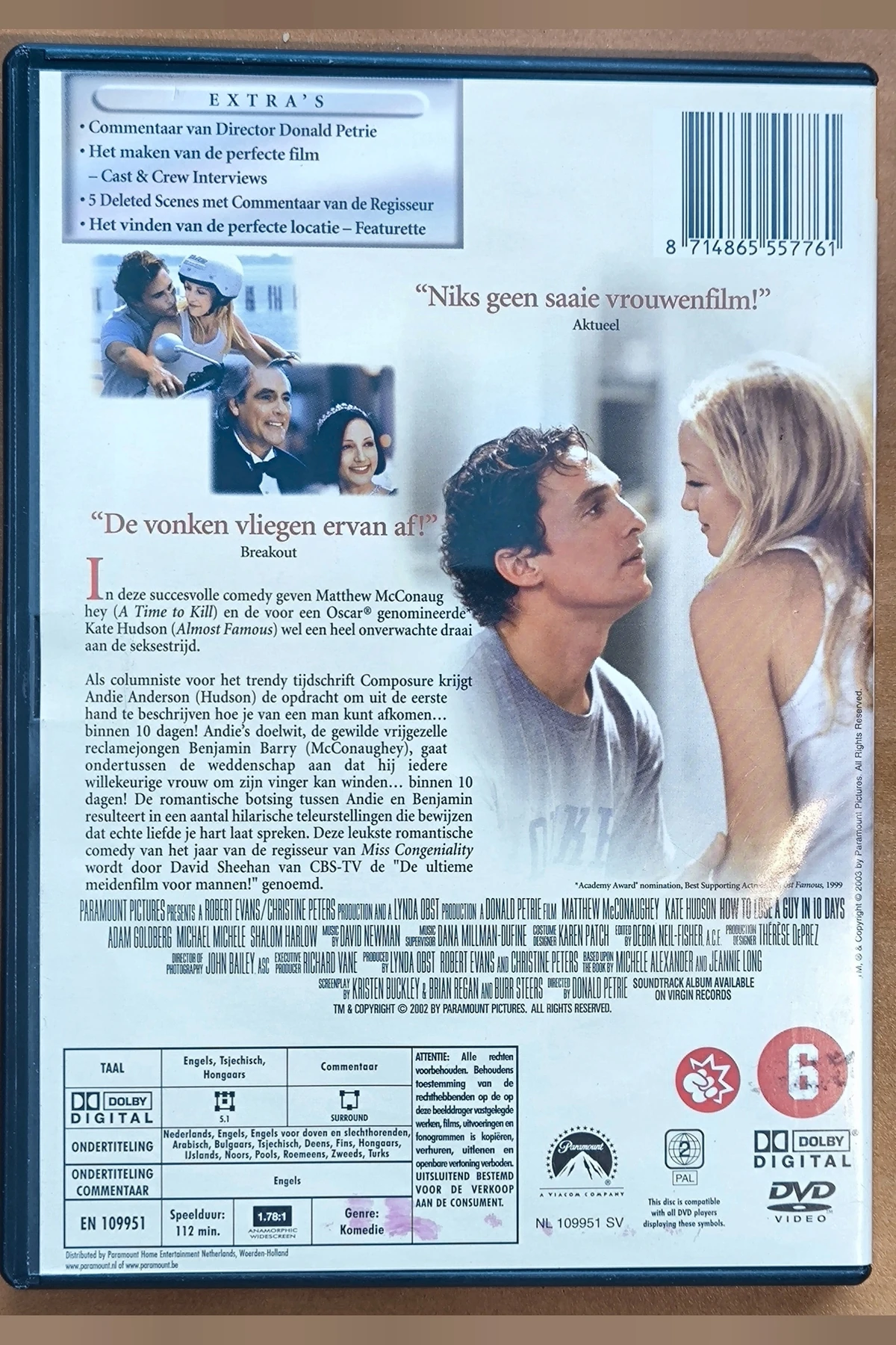 How to Lose a Guy in 10 Days - Achterkant