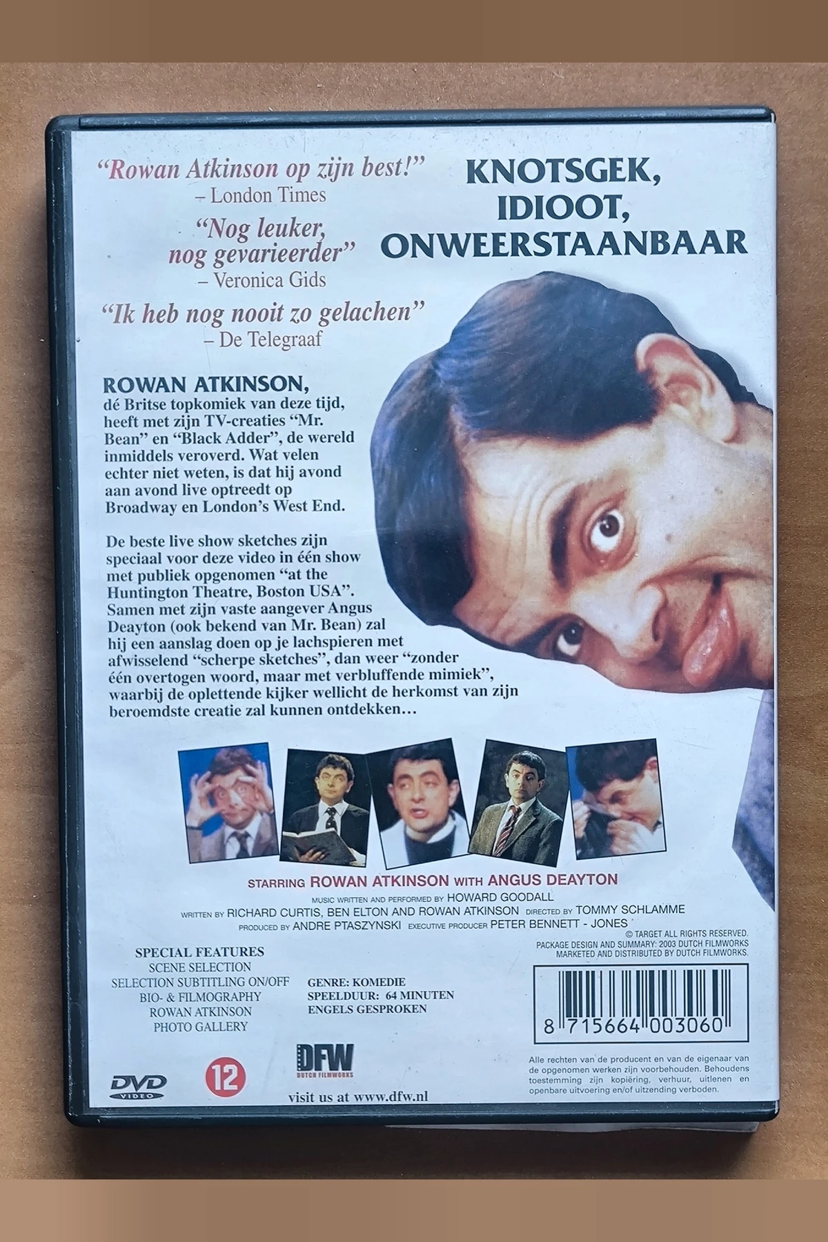 Rowan Atkinson: Not Just a Pretty Face - Achterkant