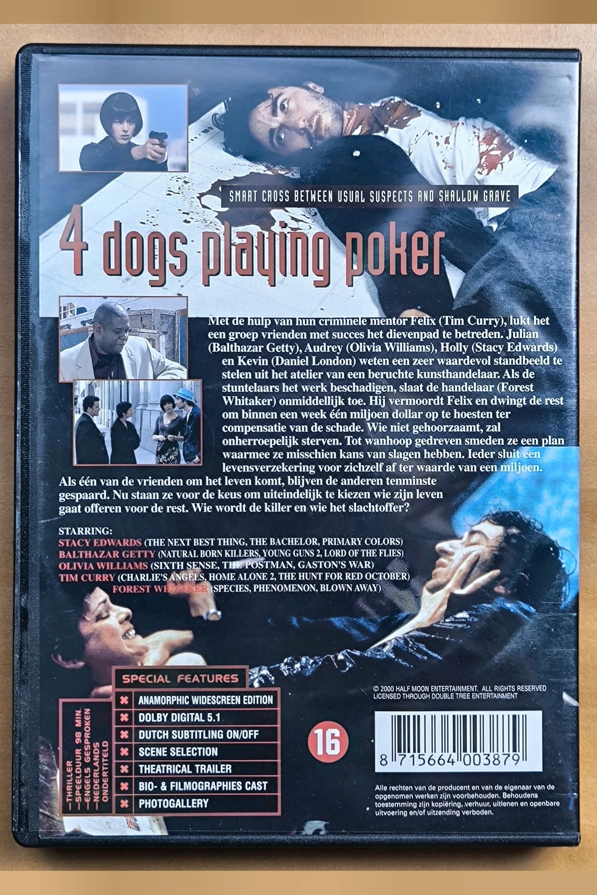 Four Dogs Playing Poker - Achterkant