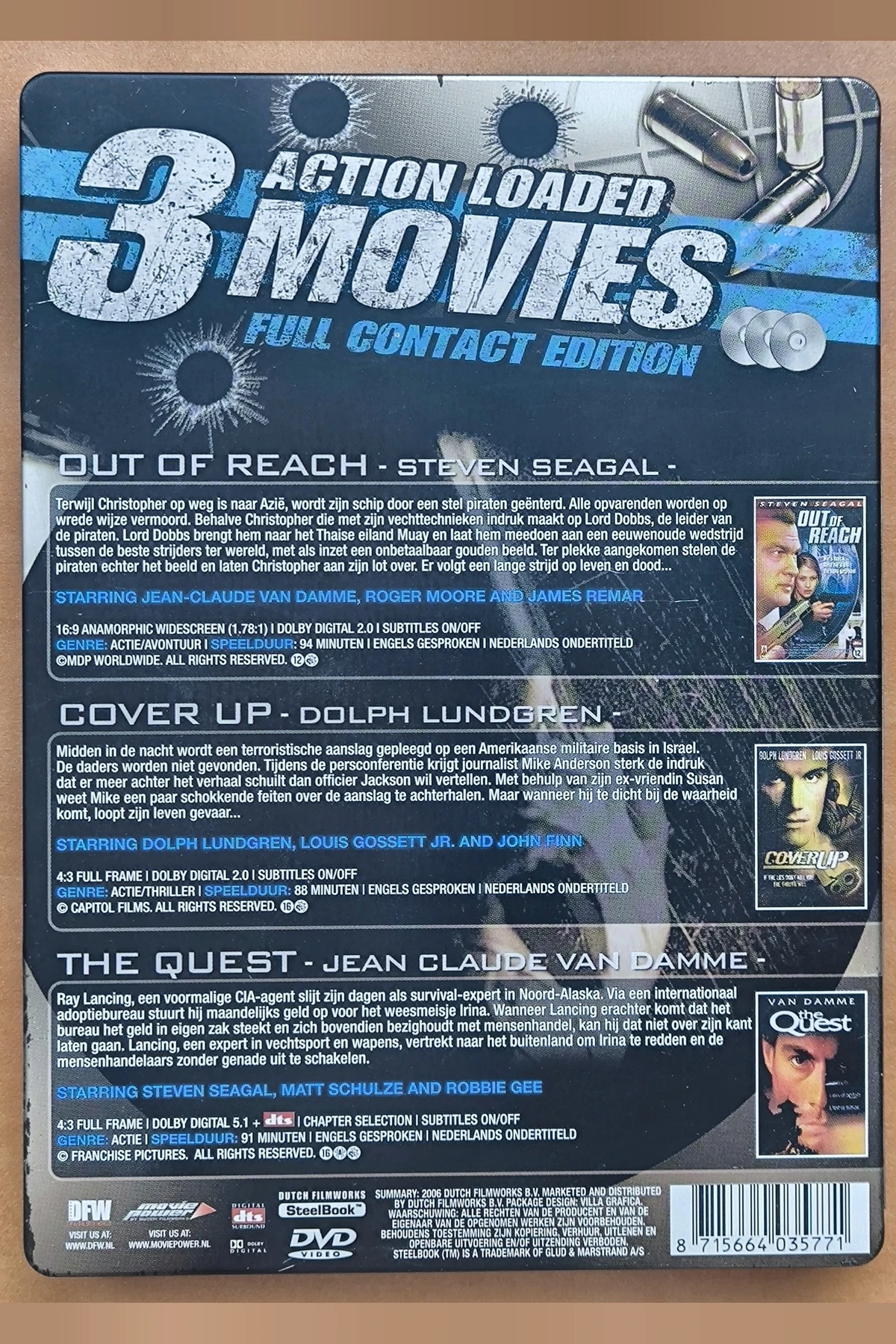 3 Action Loaded Movies - Achterkant