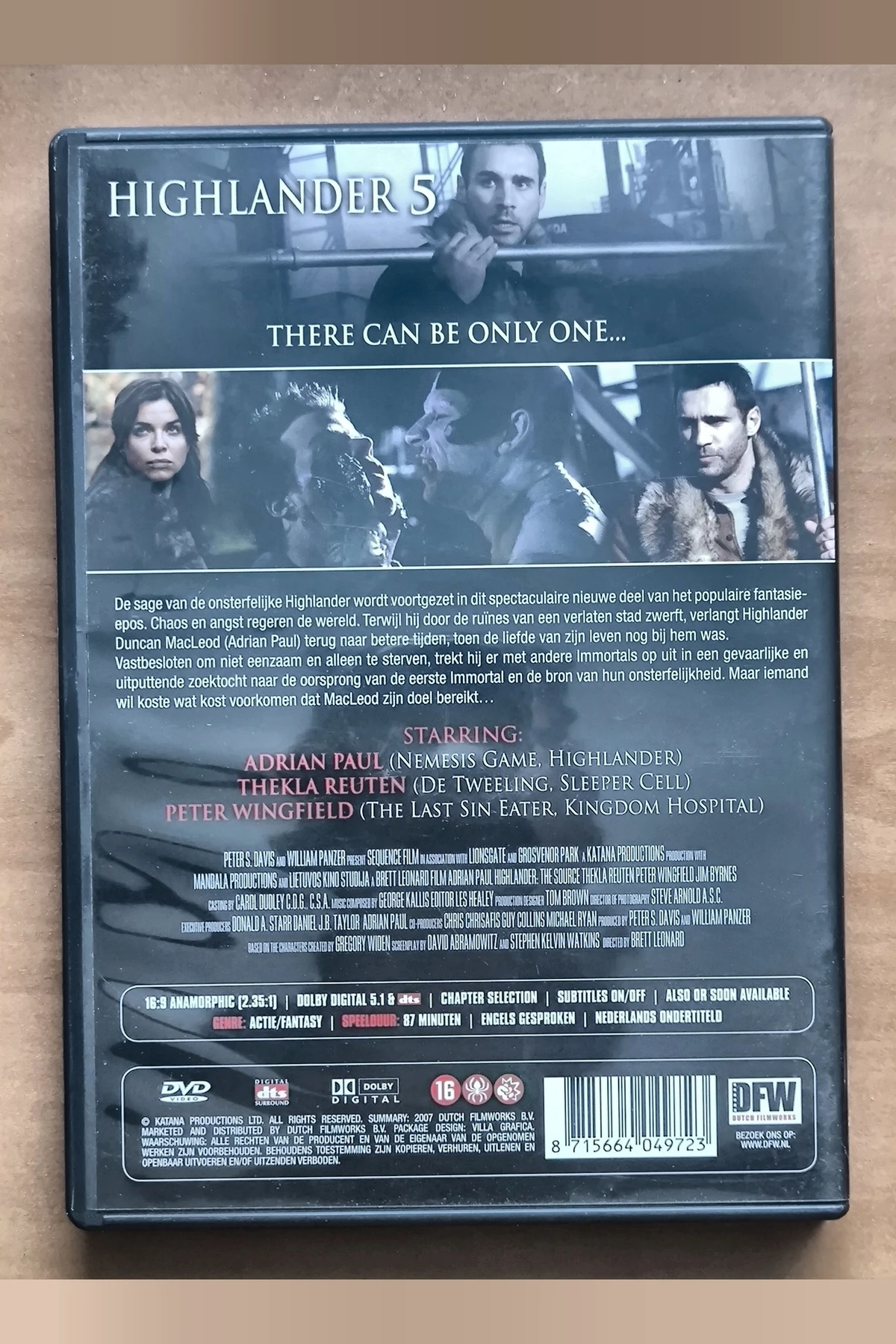 Highlander: The Source - Achterkant